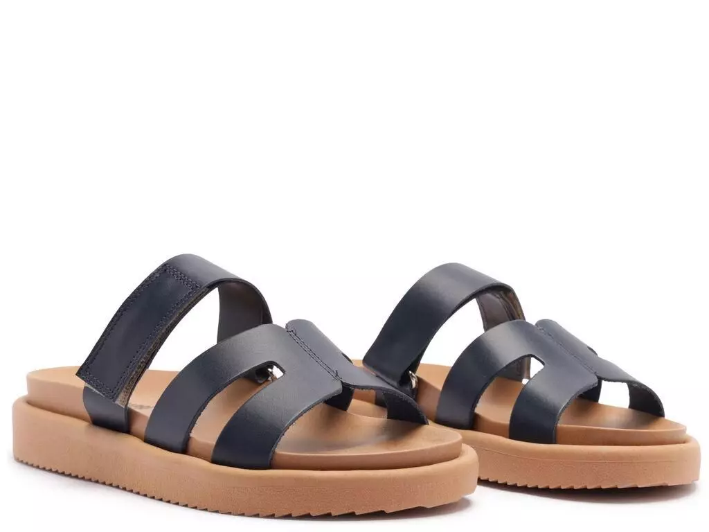 Sandalia de cuero mujer Anacapri azul May C3038000660040-1