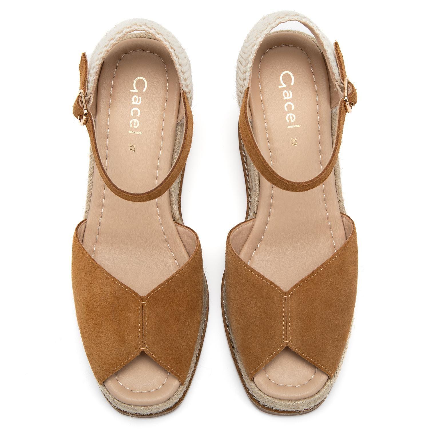 Alpargata de cuero mujer Gacel camel Adela 0661103-3