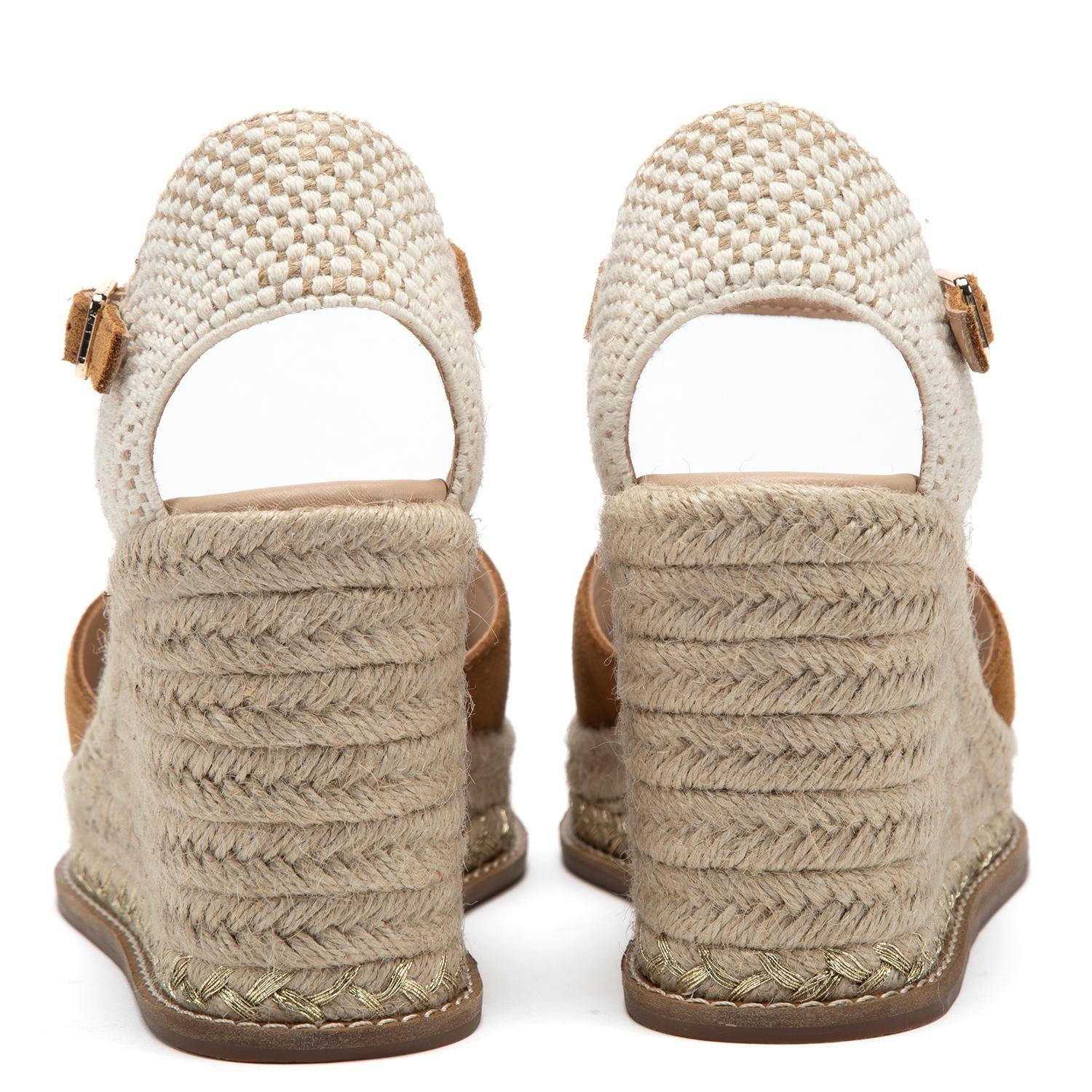 Alpargata de cuero mujer Gacel camel Adela 0661103-4