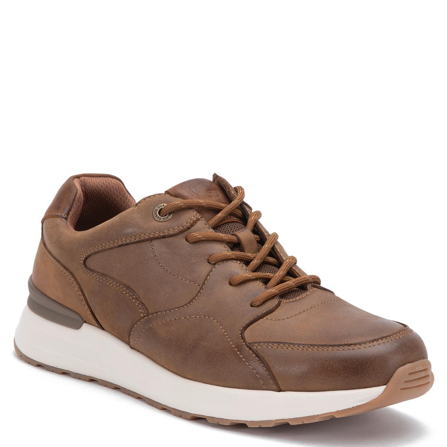 Zapatilla de cuero hombre Guante camel Kioto-2