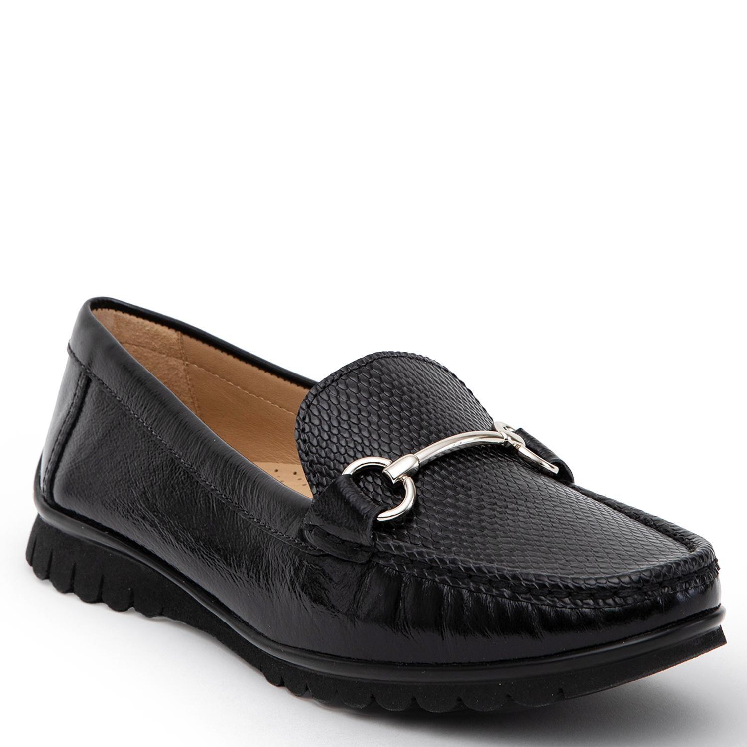 Mocasin de cuero mujer Gacel negro Trini 0661037-2