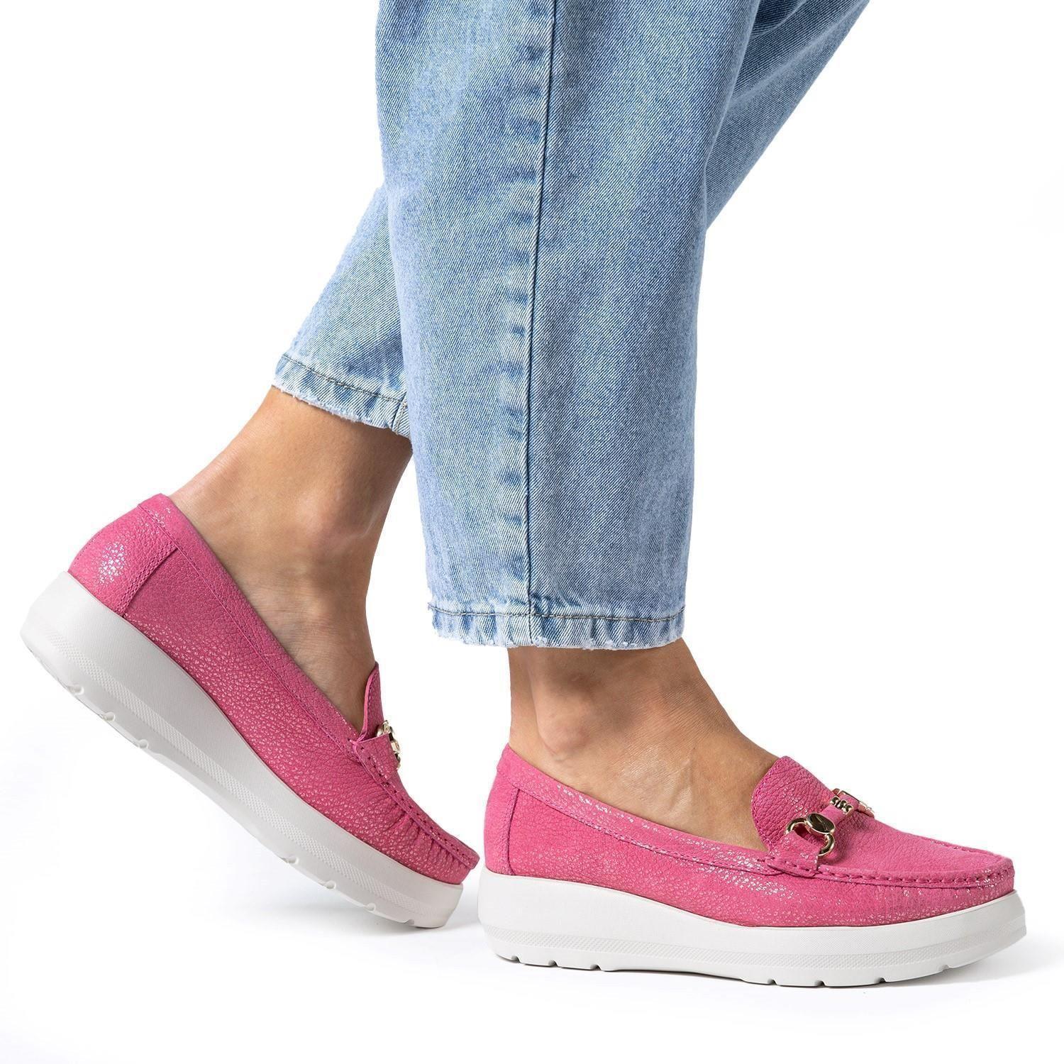 Mocasin de cuero mujer Gacel Fucsia Locanda 0659012-1