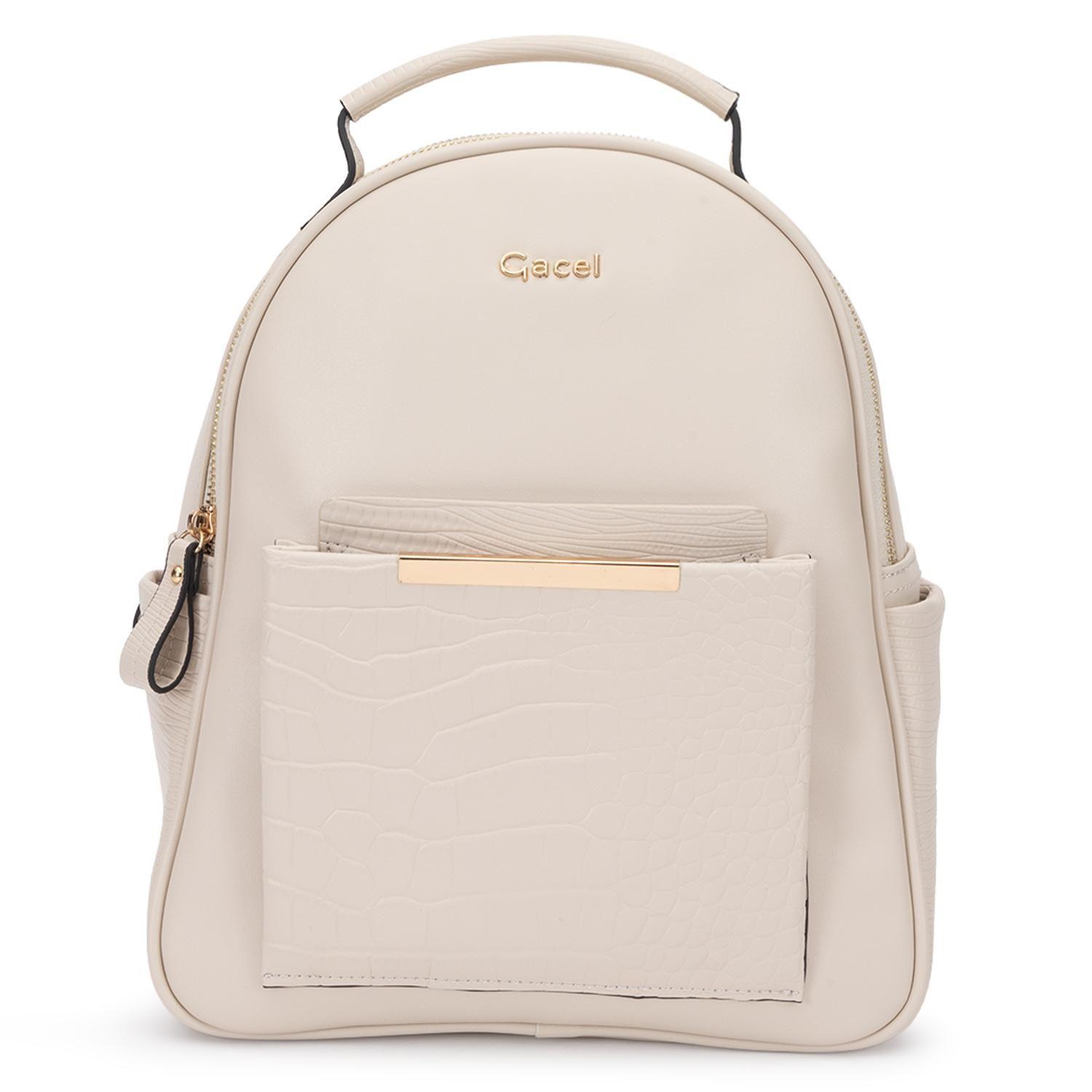 Mochila mujer Gacel off white pequeña-0