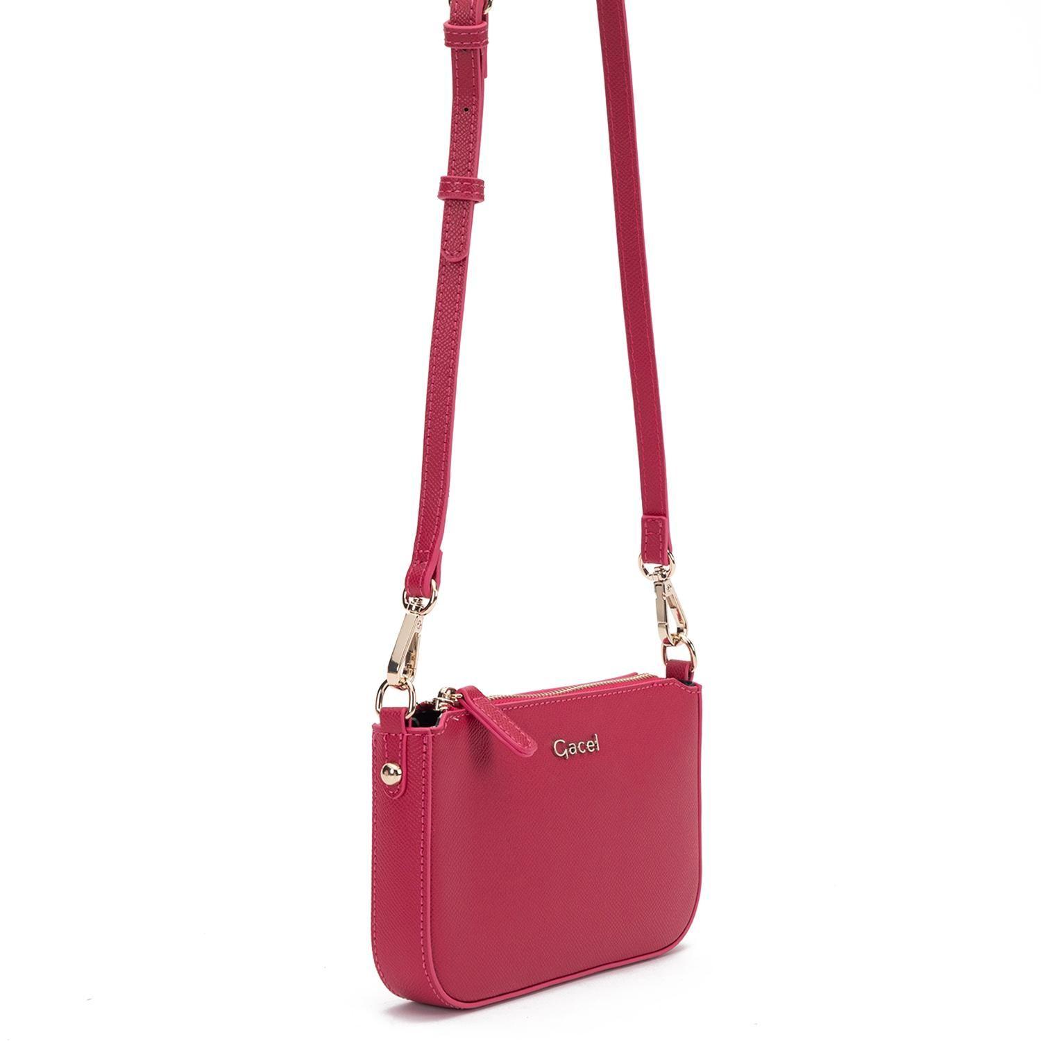 Cartera mujer Gacel fucsia bandolera pequeña-2