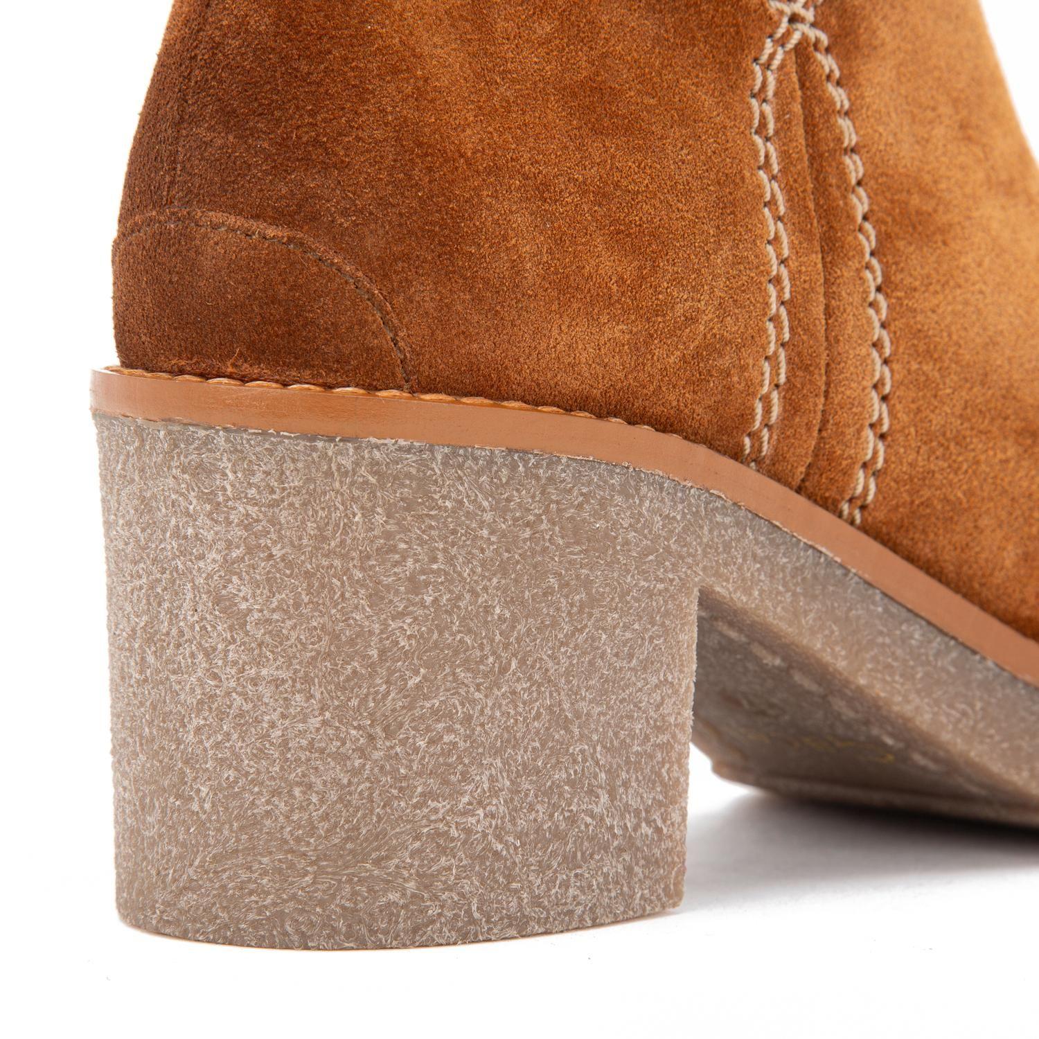 Botin de cuero mujer Gacel tostado Meg-2
