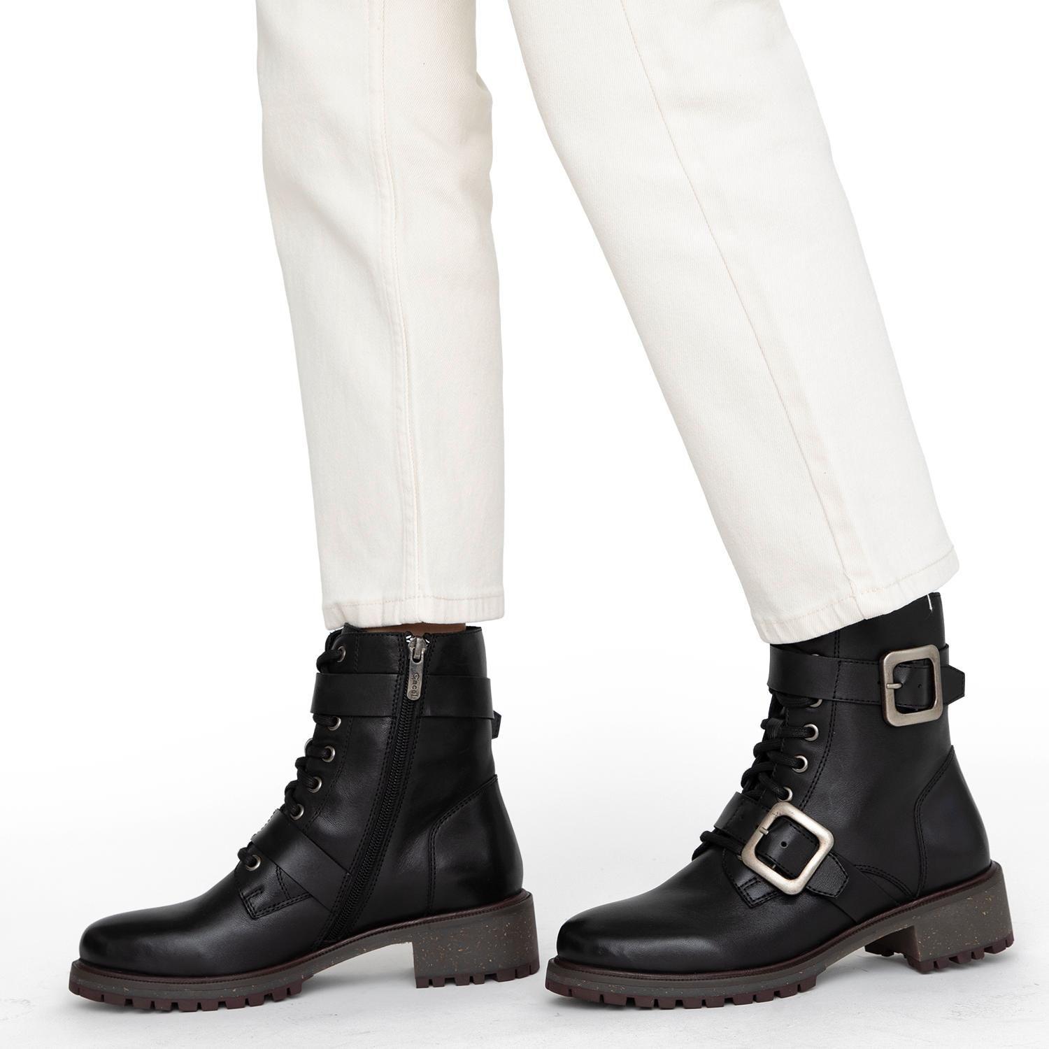 Botin de cuero mujer Gacel negro Lara 0660872-1
