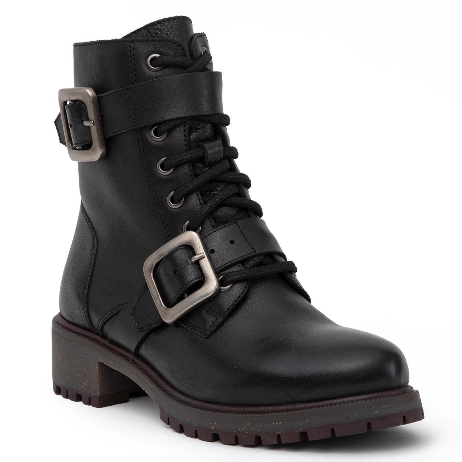 Botin de cuero mujer Gacel negro Lara 0660872-2