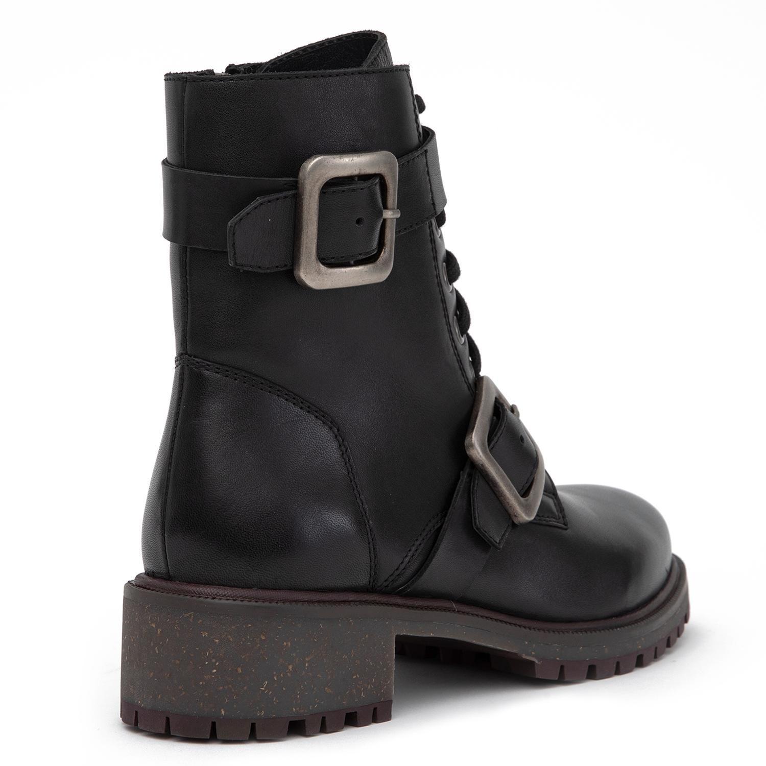 Botin de cuero mujer Gacel negro Lara 0660872-4