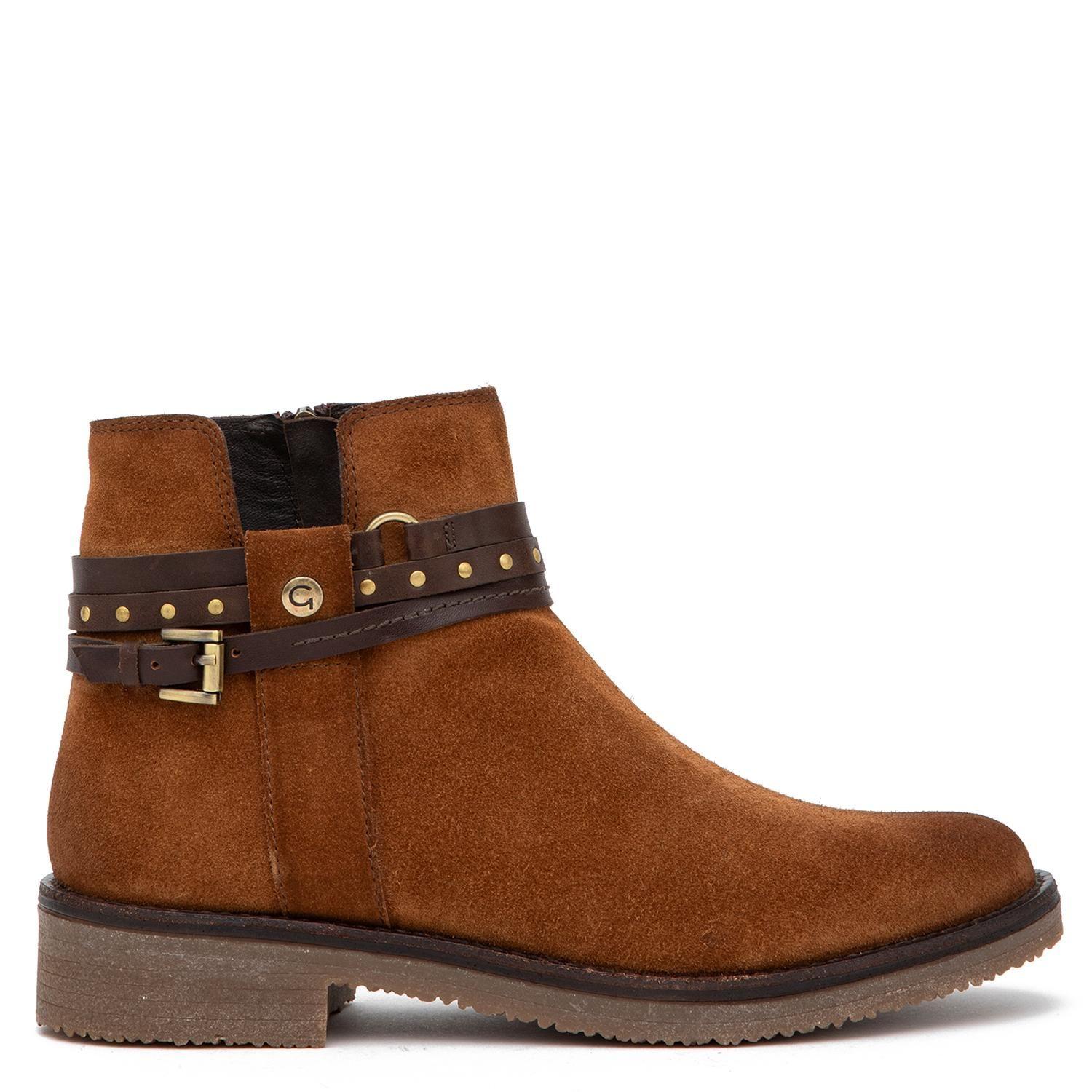 Botin de cuero mujer Gacel tostado Nora-0