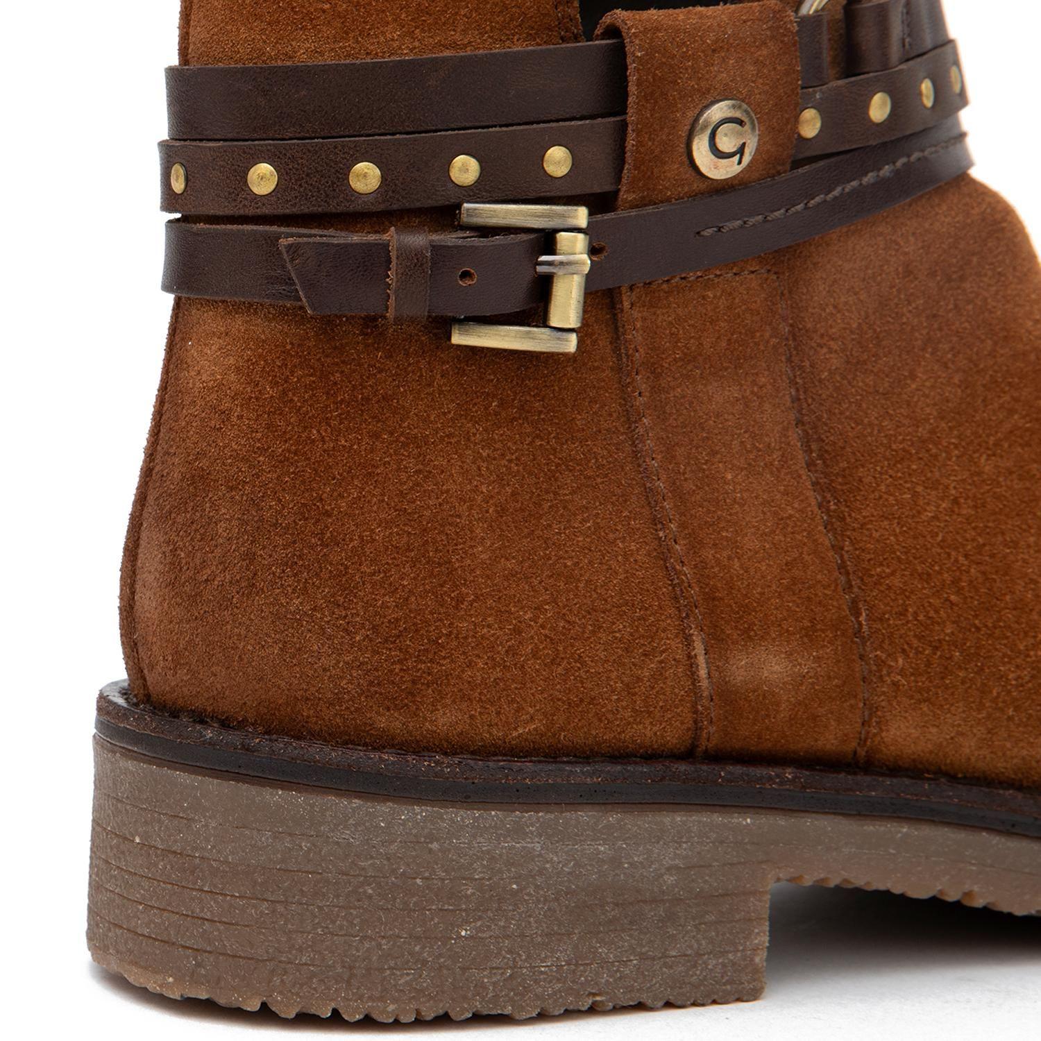Botin de cuero mujer Gacel tostado Nora-3