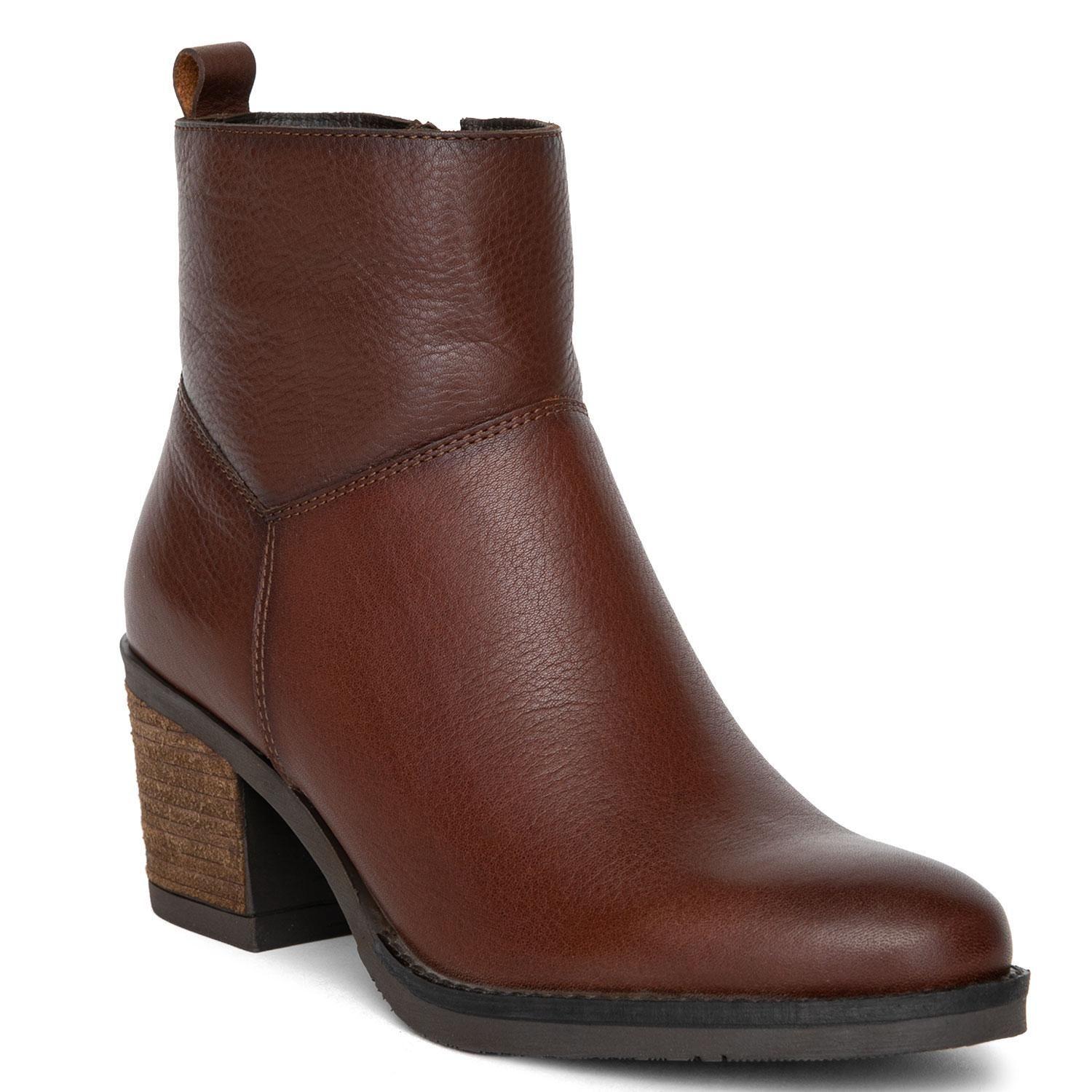 Botin de cuero mujer Gacel chocolate Piera-2