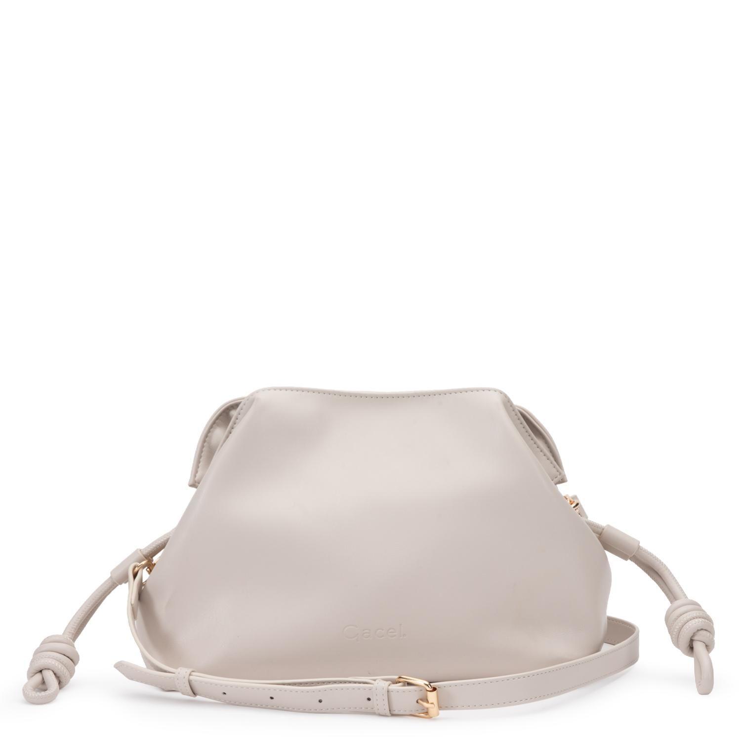 Cartera mujer Gacel off white bandolera grande-0