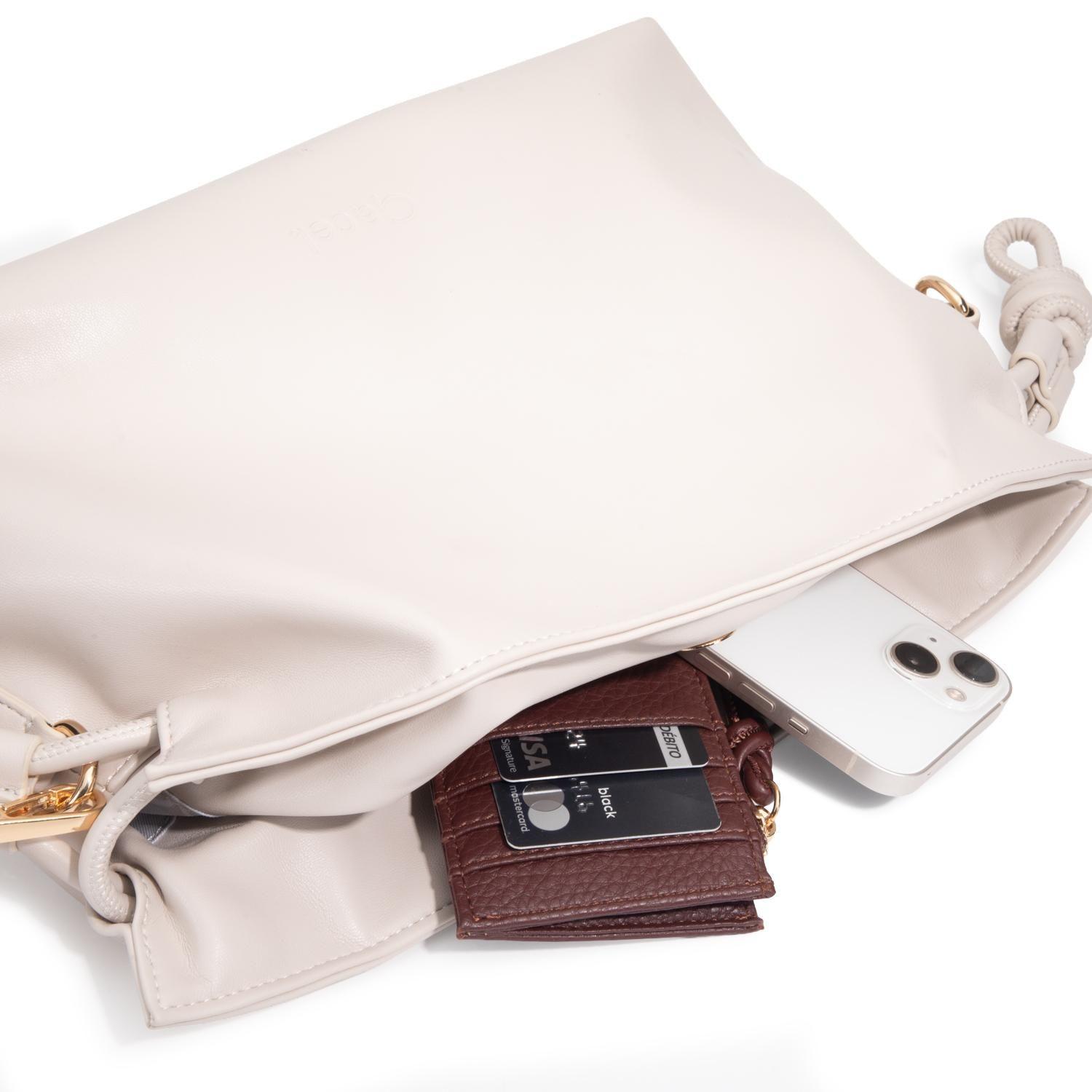 Cartera mujer Gacel off white bandolera grande-7