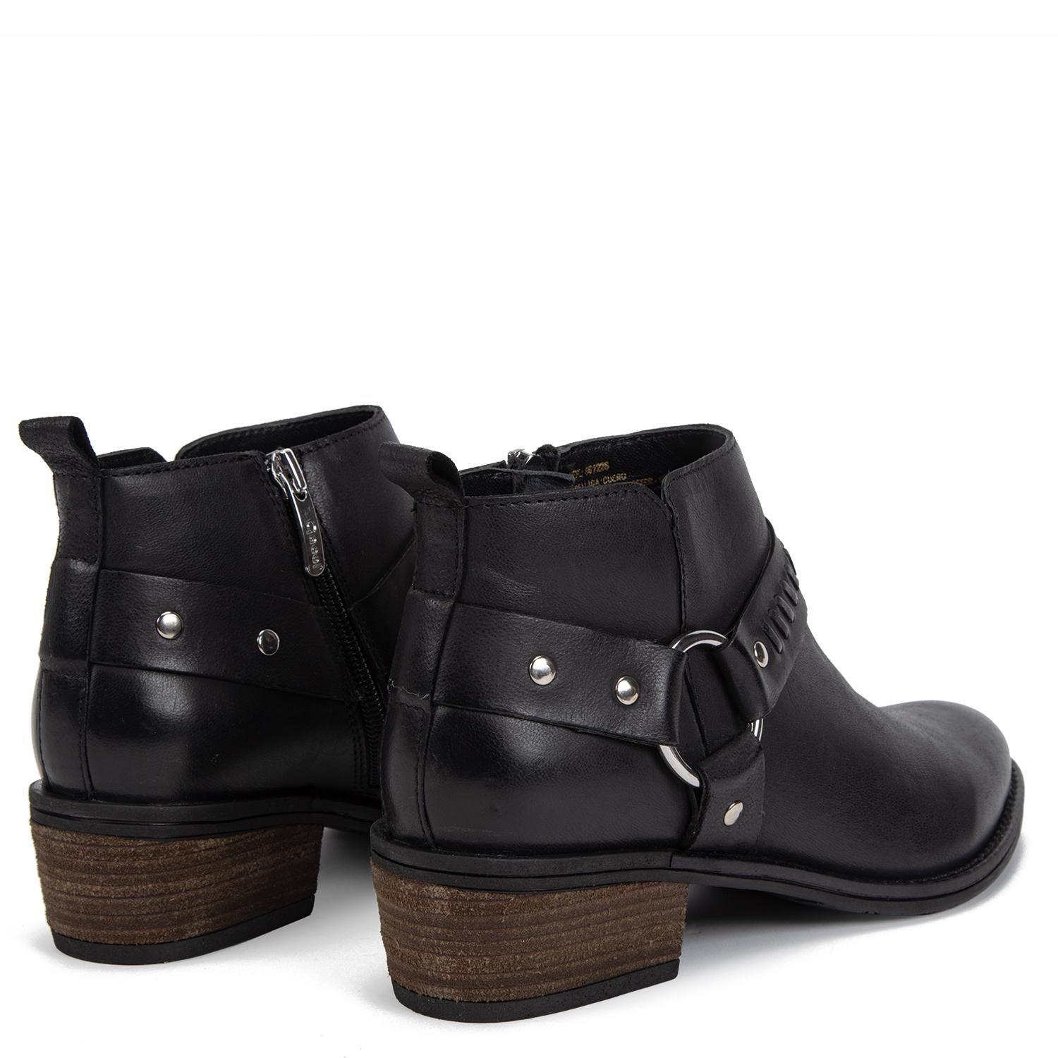 Bootie de cuero mujer Gacel negro Gina 0661226-4