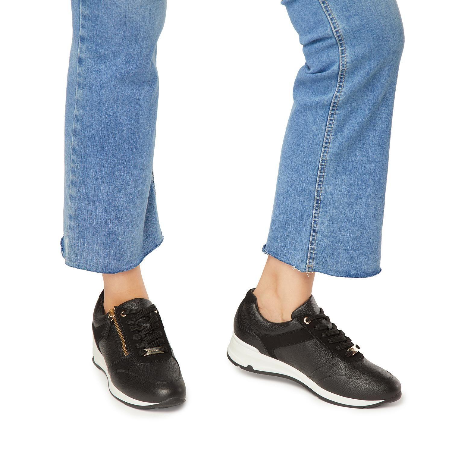 Zapatilla de cuero mujer Gacel Negro Venus 0659753-1