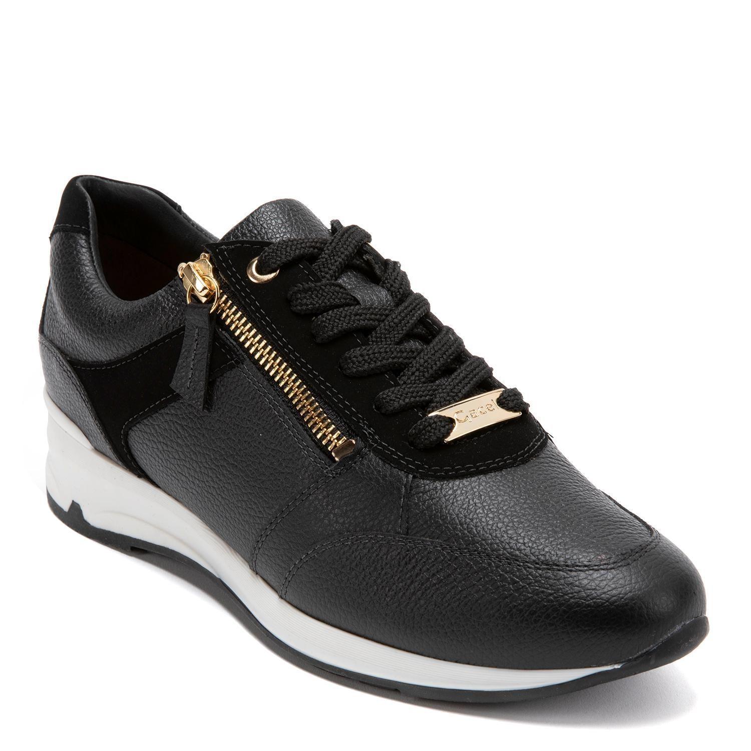 Zapatilla de cuero mujer Gacel Negro Venus 0659753-2
