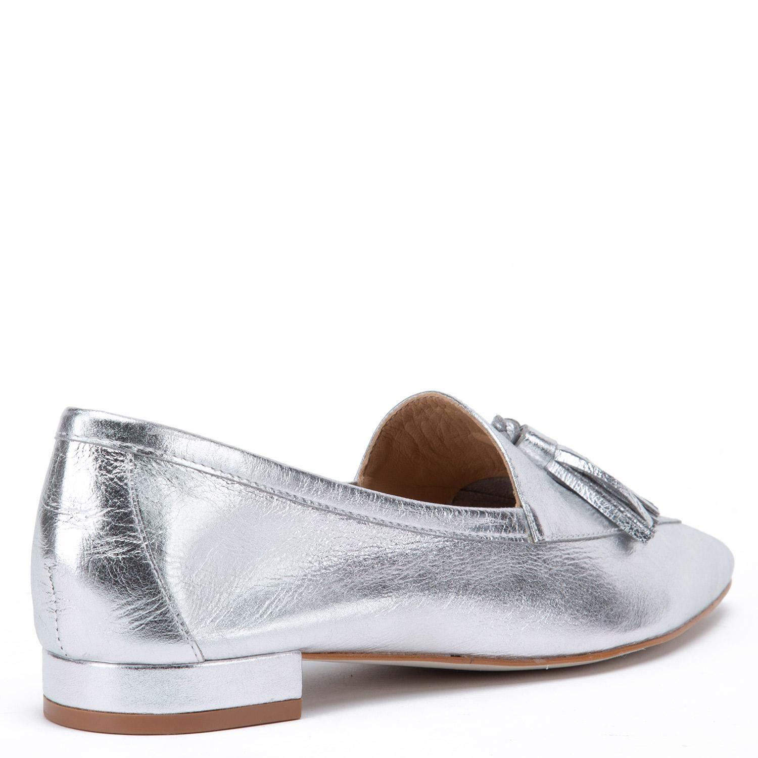 Zapato de cuero mujer Gacel Plateado Haimi 0660416-4