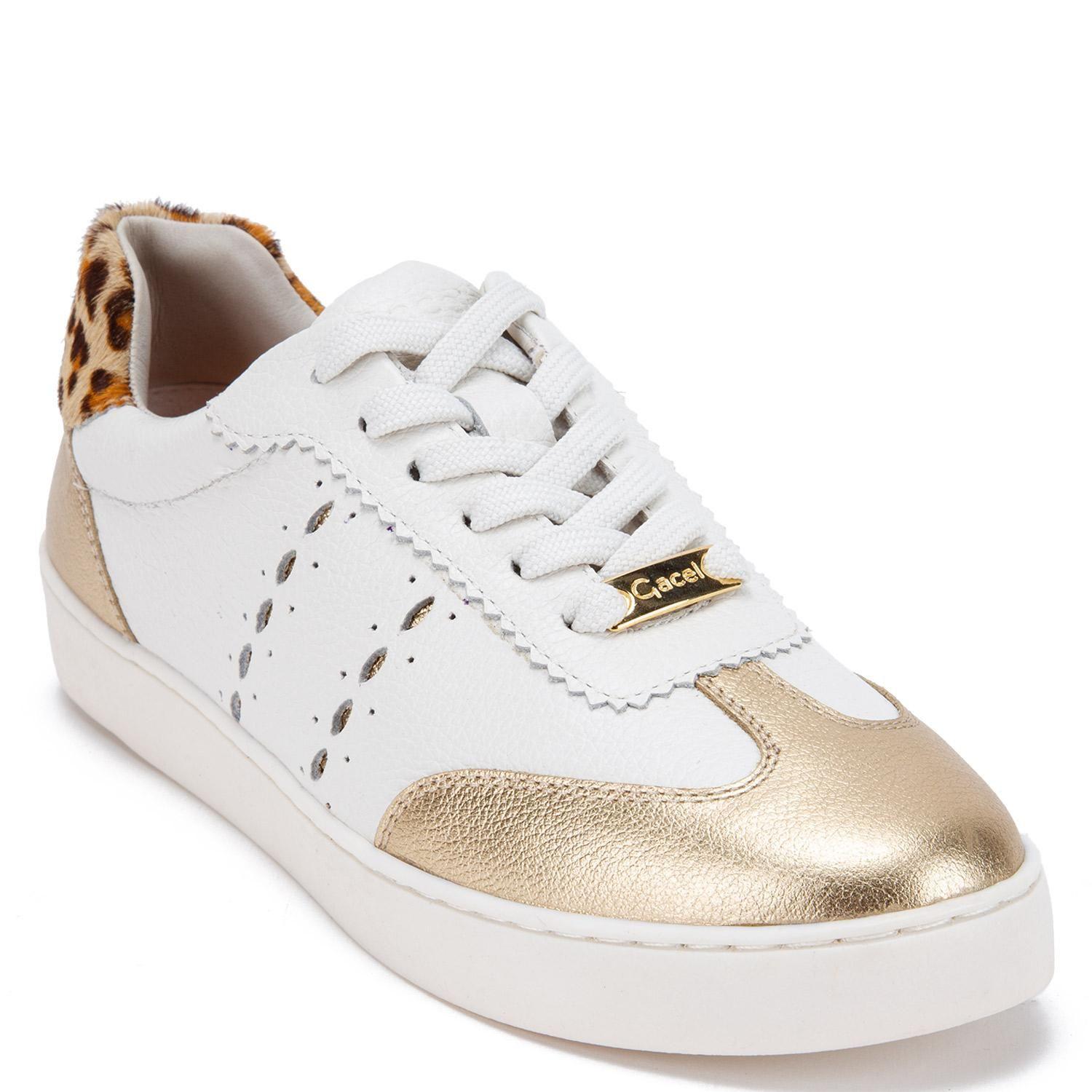 Zapatilla de cuero mujer Gacel blanco Michelle 0660501-2