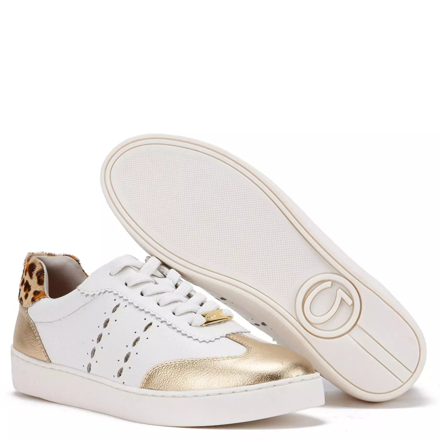Zapatilla de cuero mujer Gacel blanco Michelle 0660501-3