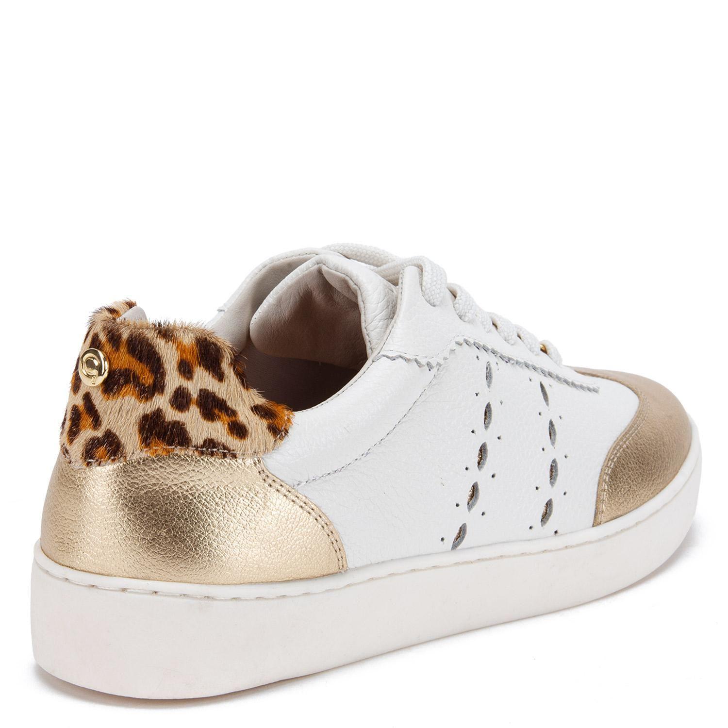 Zapatilla de cuero mujer Gacel blanco Michelle 0660501-4