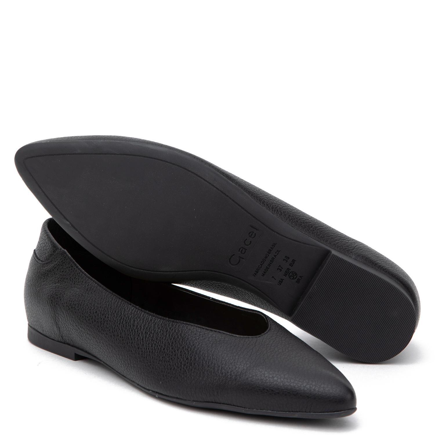 Ballerina de cuero mujer Gacel negro Kim-3