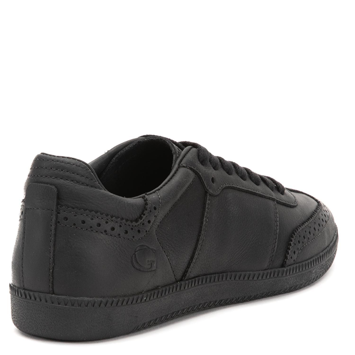 Zapatilla de cuero hombre Guante negro Keith-4