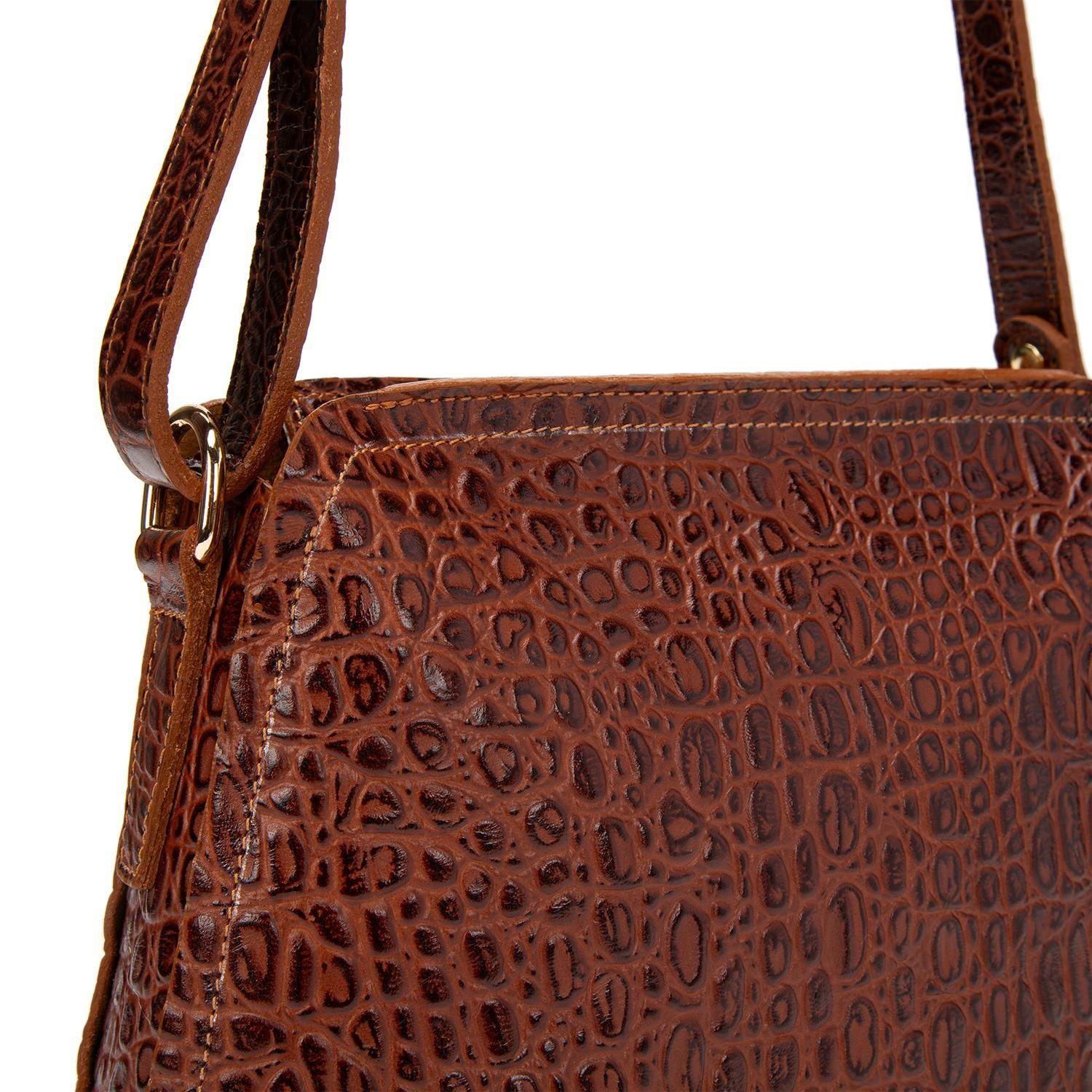 Cartera de cuero mujer Gacel chocolate Bandolera Grande-3