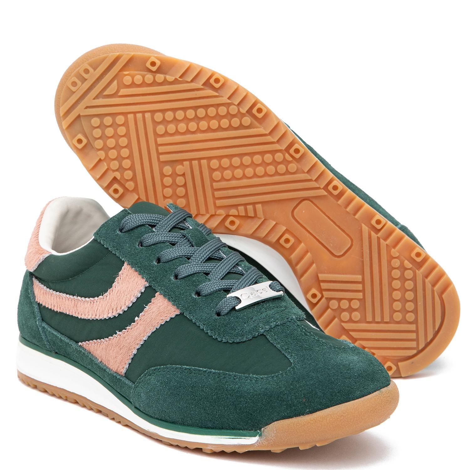 Zapatilla de cuero mujer Gacel verde Inna-3
