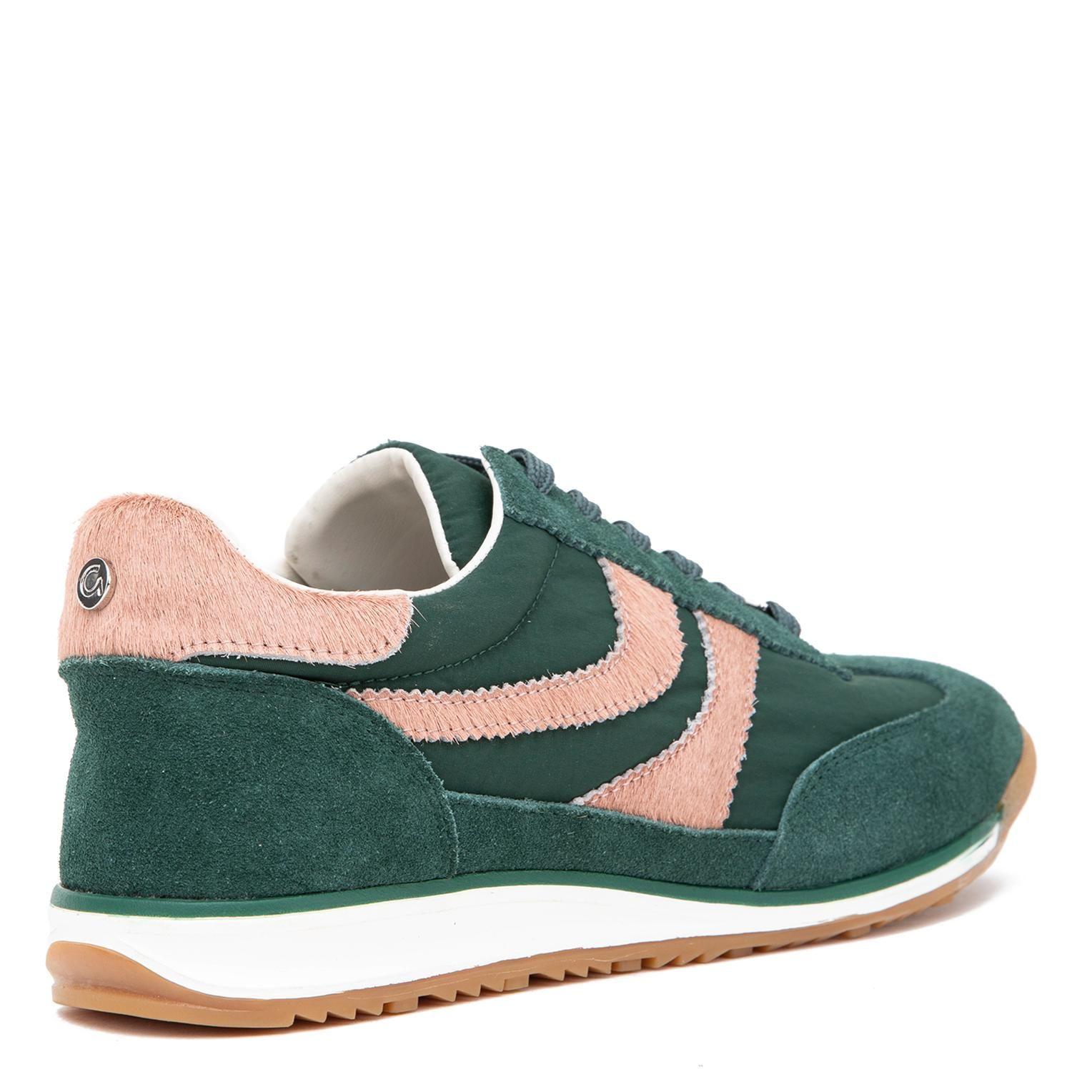 Zapatilla de cuero mujer Gacel verde Inna-4