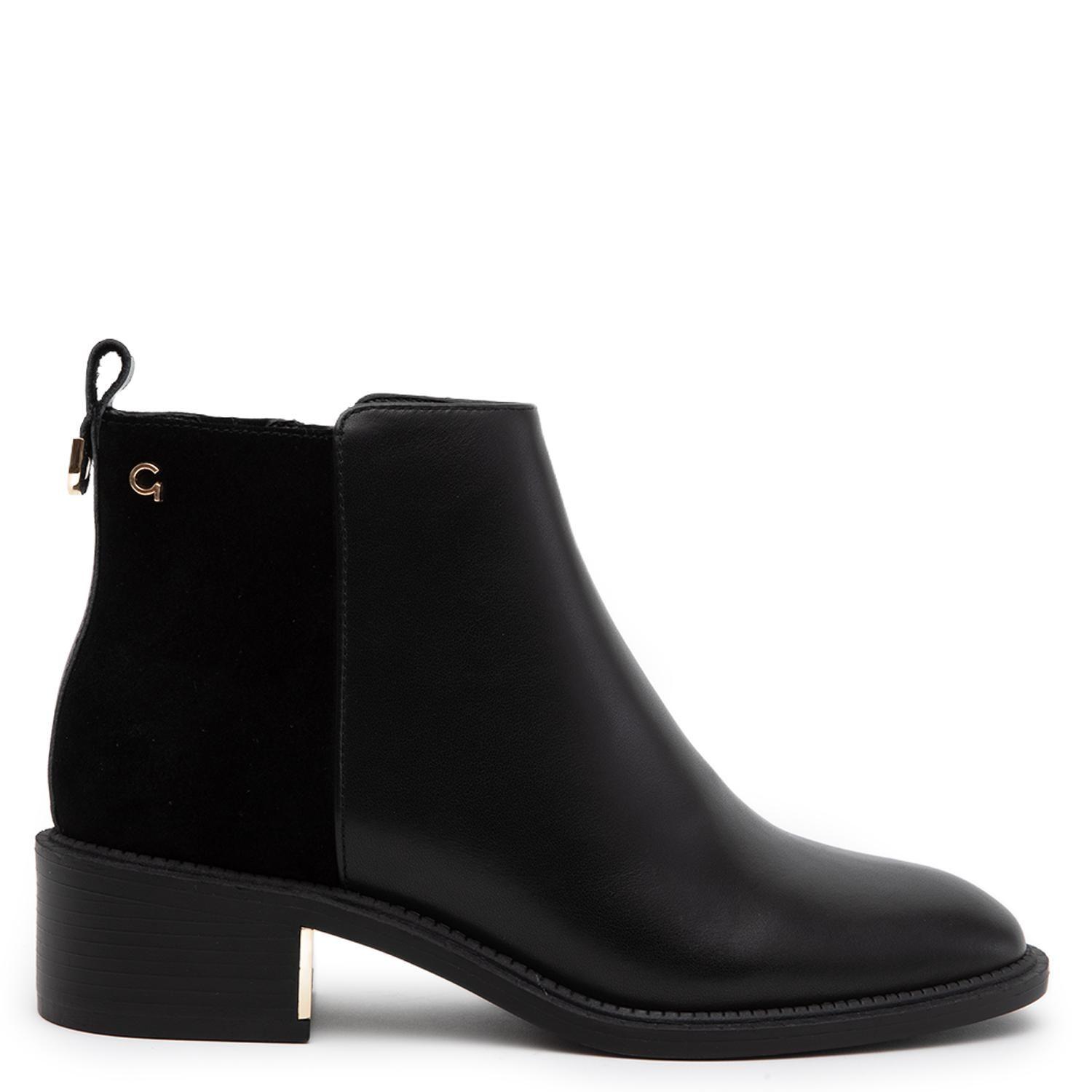 Botin de cuero mujer Gacel negro Cloudine 0660748-0