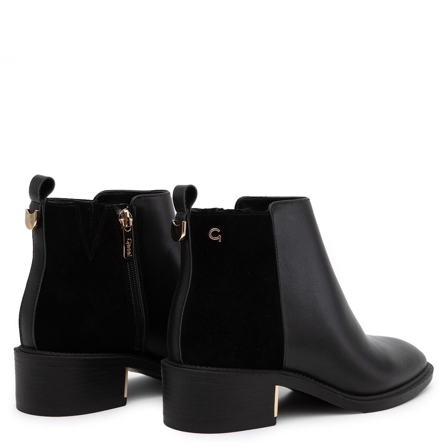 Botin de cuero mujer Gacel negro Cloudine 0660748-4