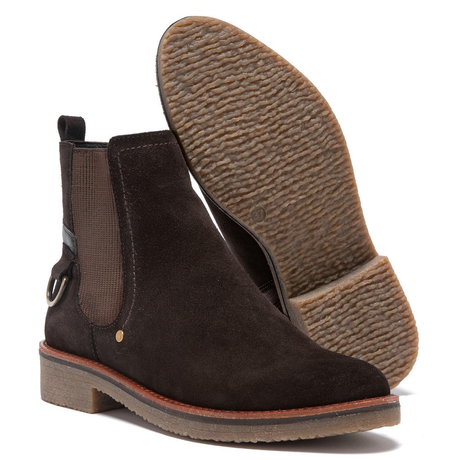 Botin de cuero mujer Gacel Chocolate Nora 0659417-3