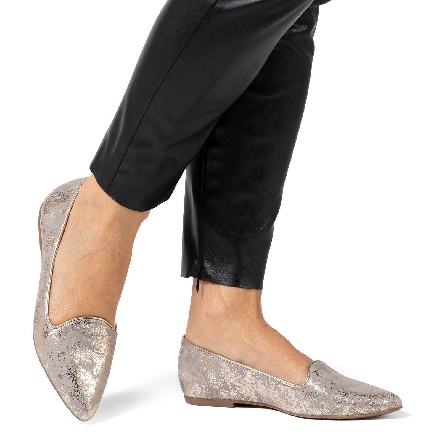 Ballerina de cuero mujer Gacel Taupe Kim 0658766-1