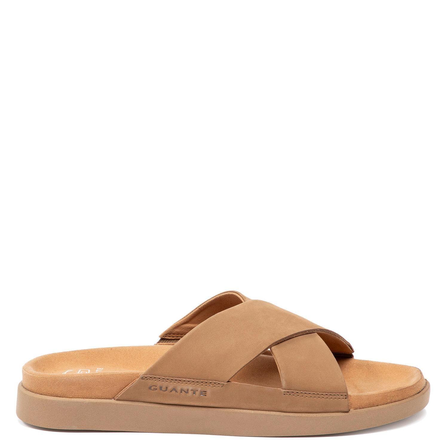 Sandalia de cuero hombre Guante Camel Berna-0