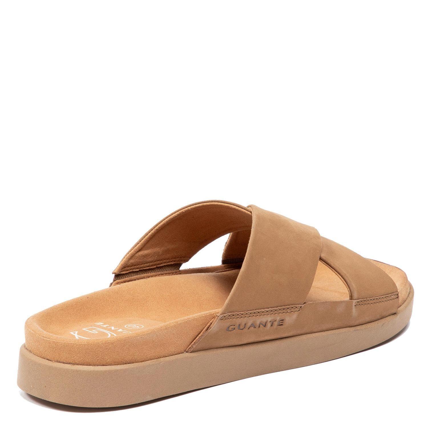 Sandalia de cuero hombre Guante Camel Berna-4