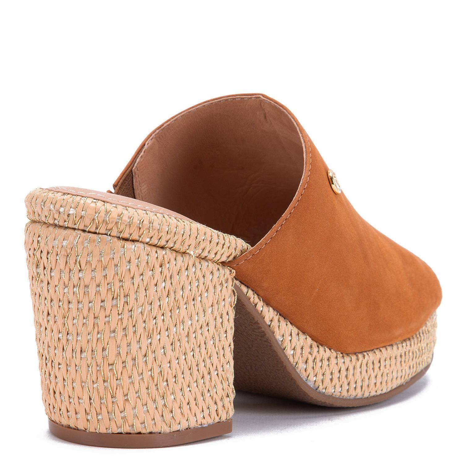 Sandalia de cuero mujer Gacel camel Nikki 0660525-4