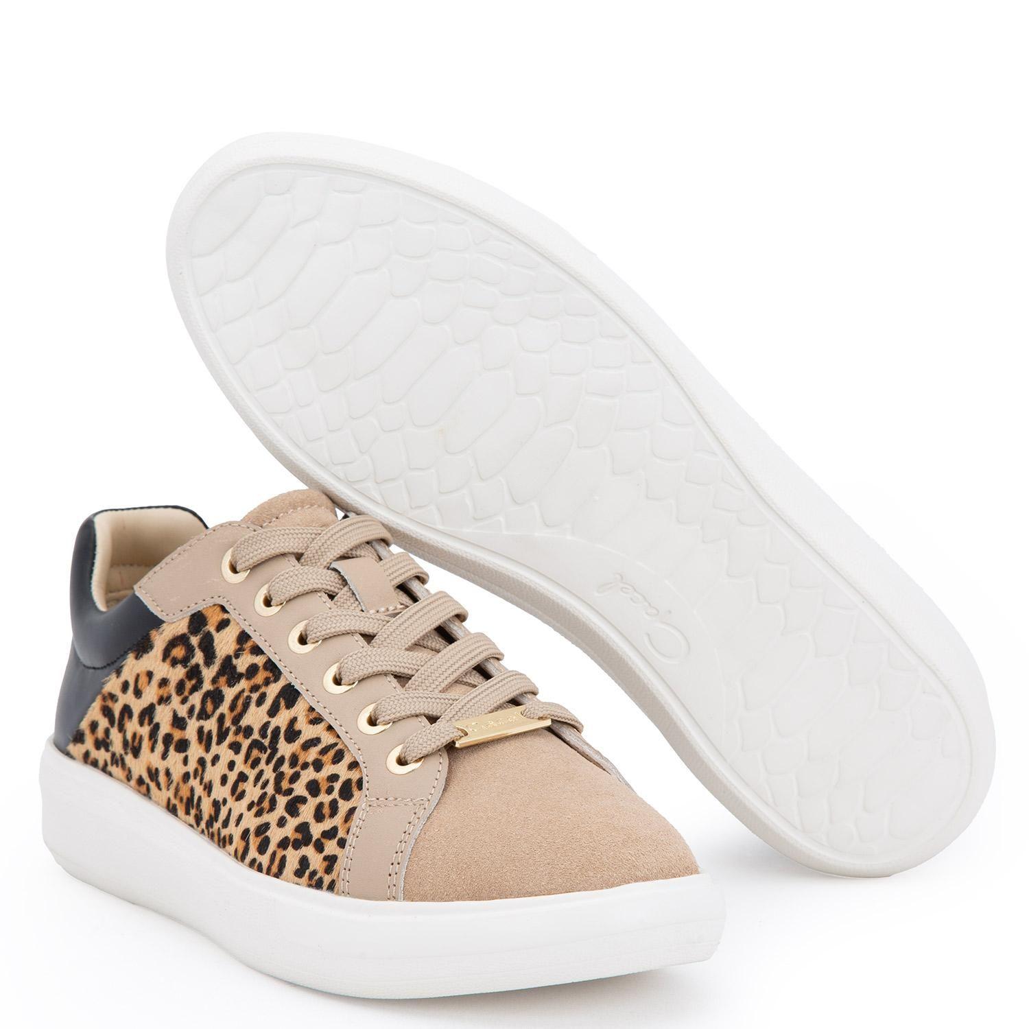 Zapatilla de cuero mujer Gacel leopardo Rosalia-2