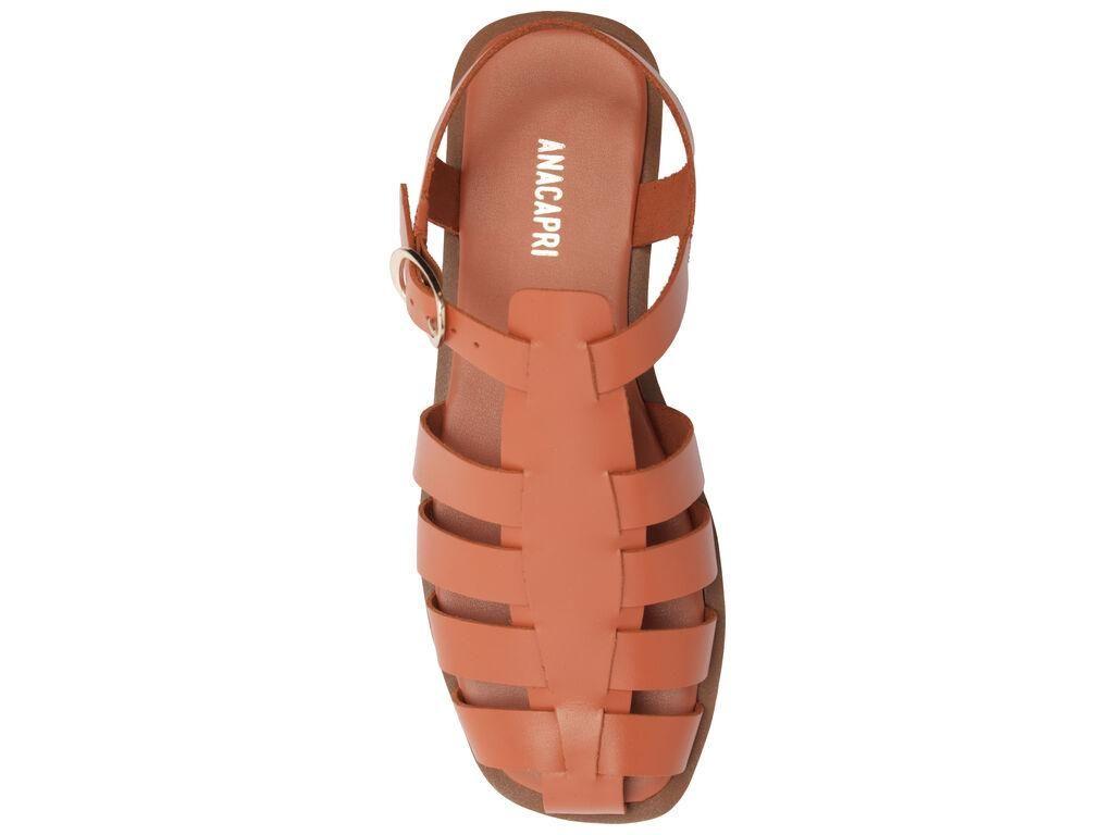 Sandalia de cuero mujer Anacapri naranjo Carla C3042400220003-4