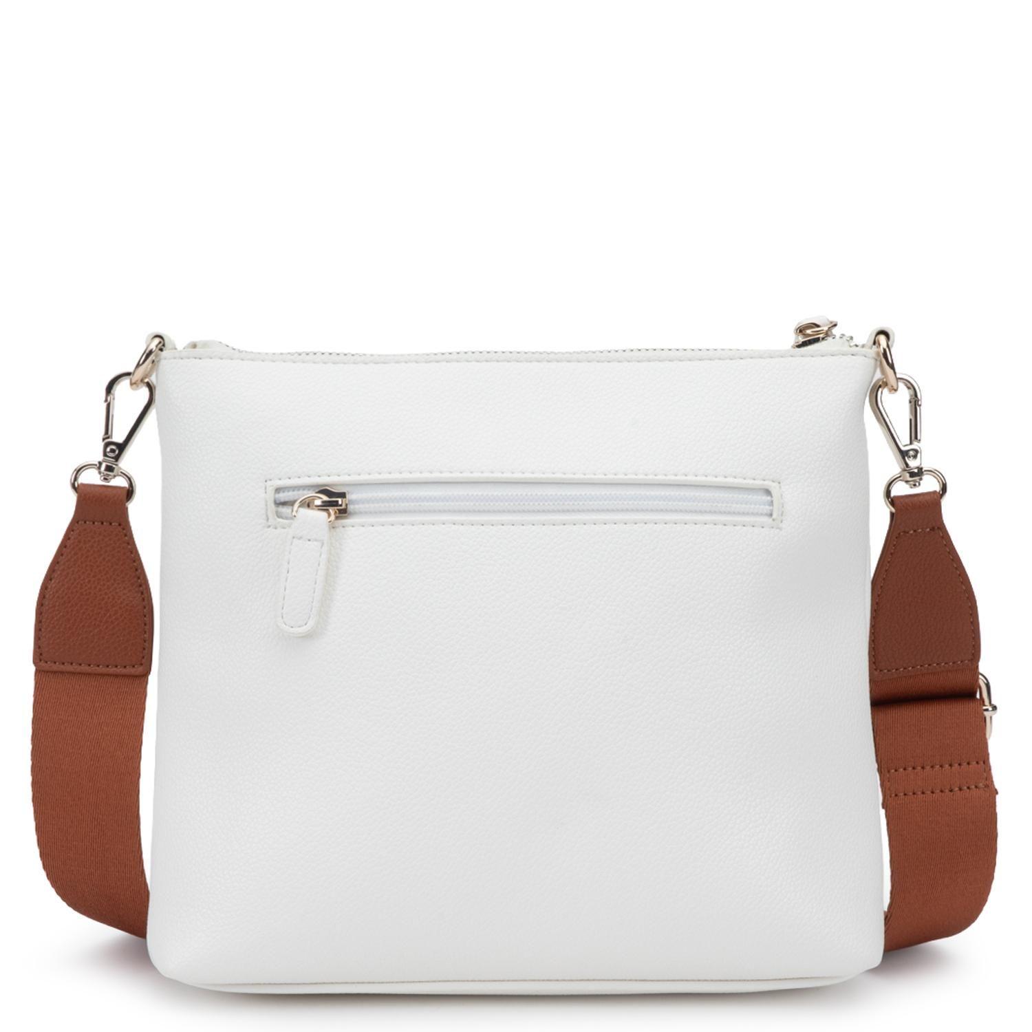Cartera mujer Gacel blanco bandolera grande-3