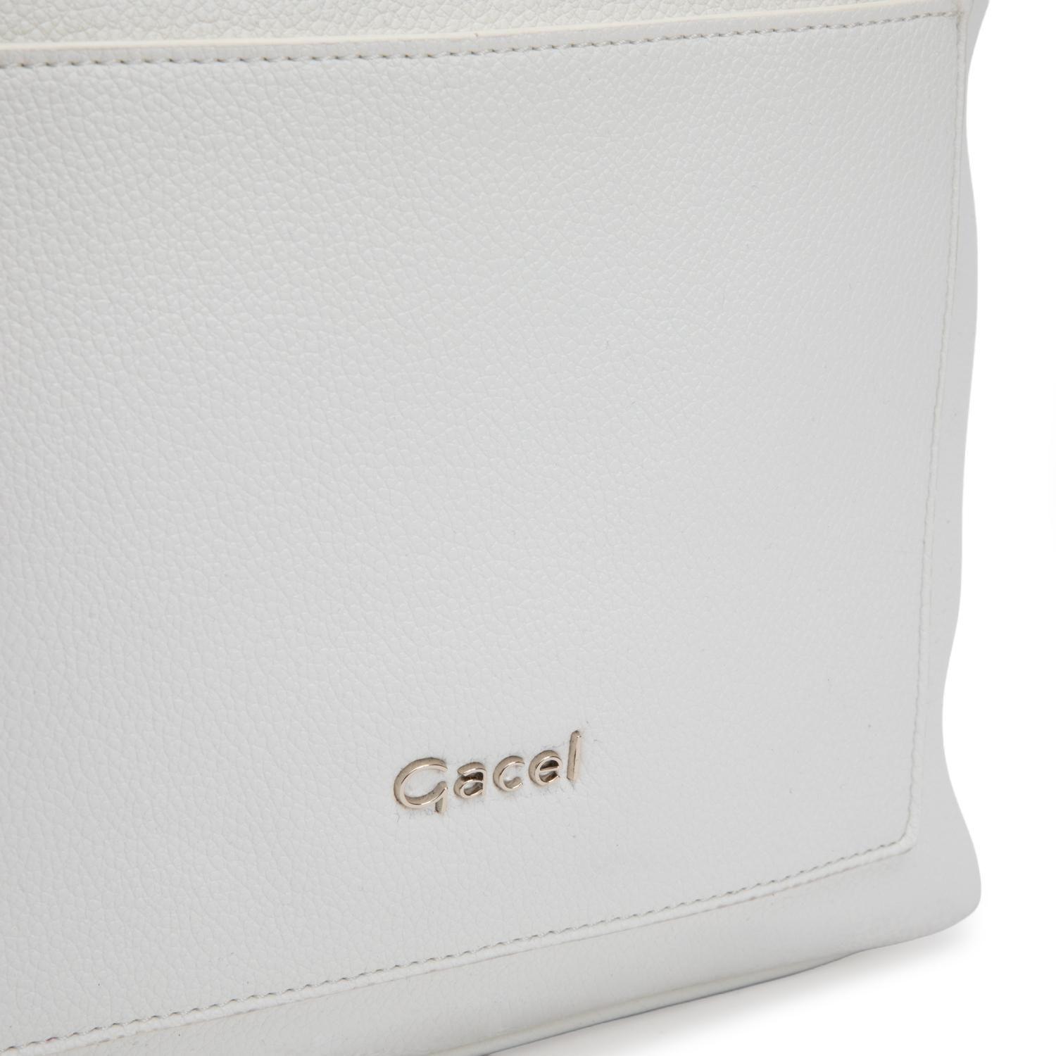 Cartera mujer Gacel blanco bandolera grande-6