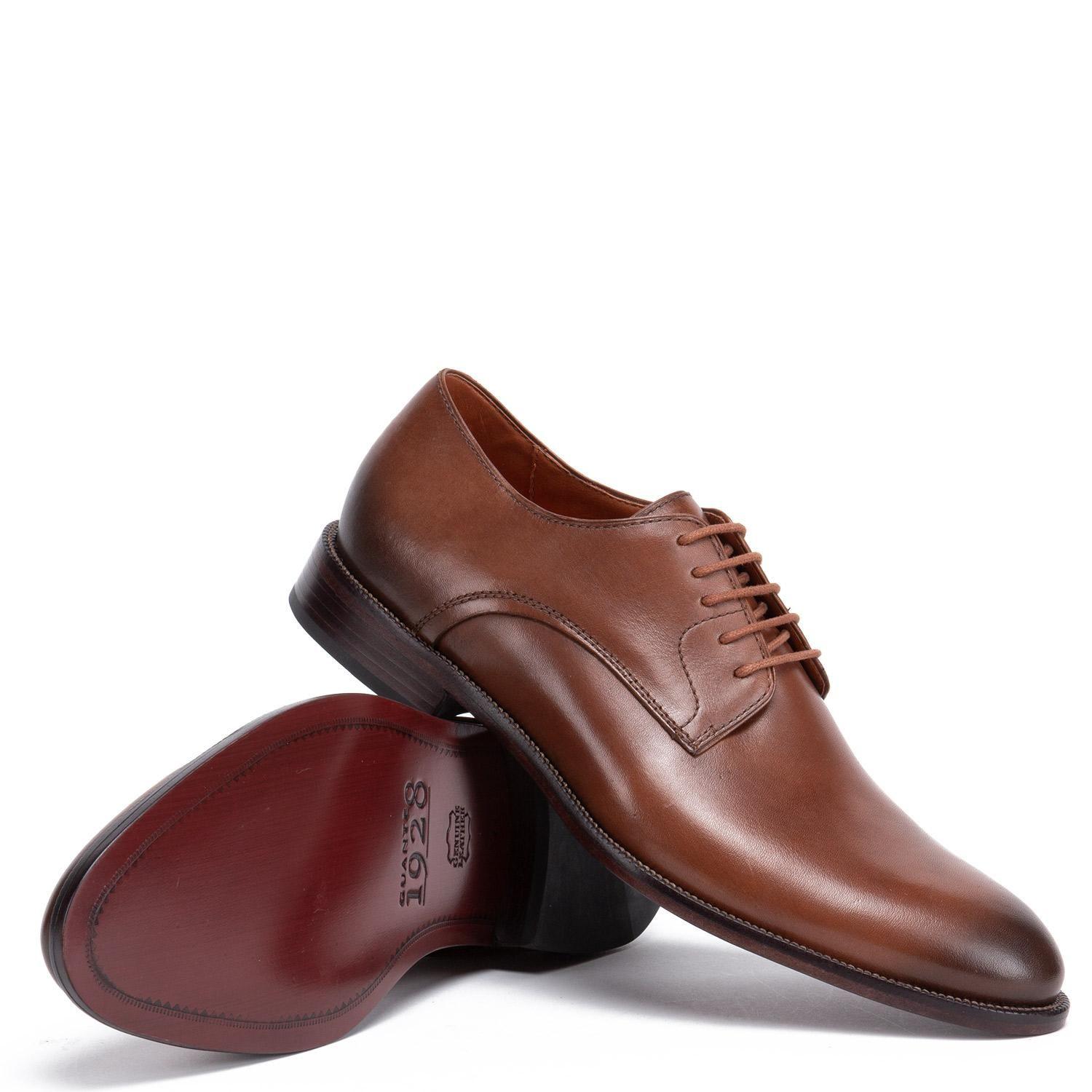 Zapato de cuero hombre Guante marron Suela 0035734-3