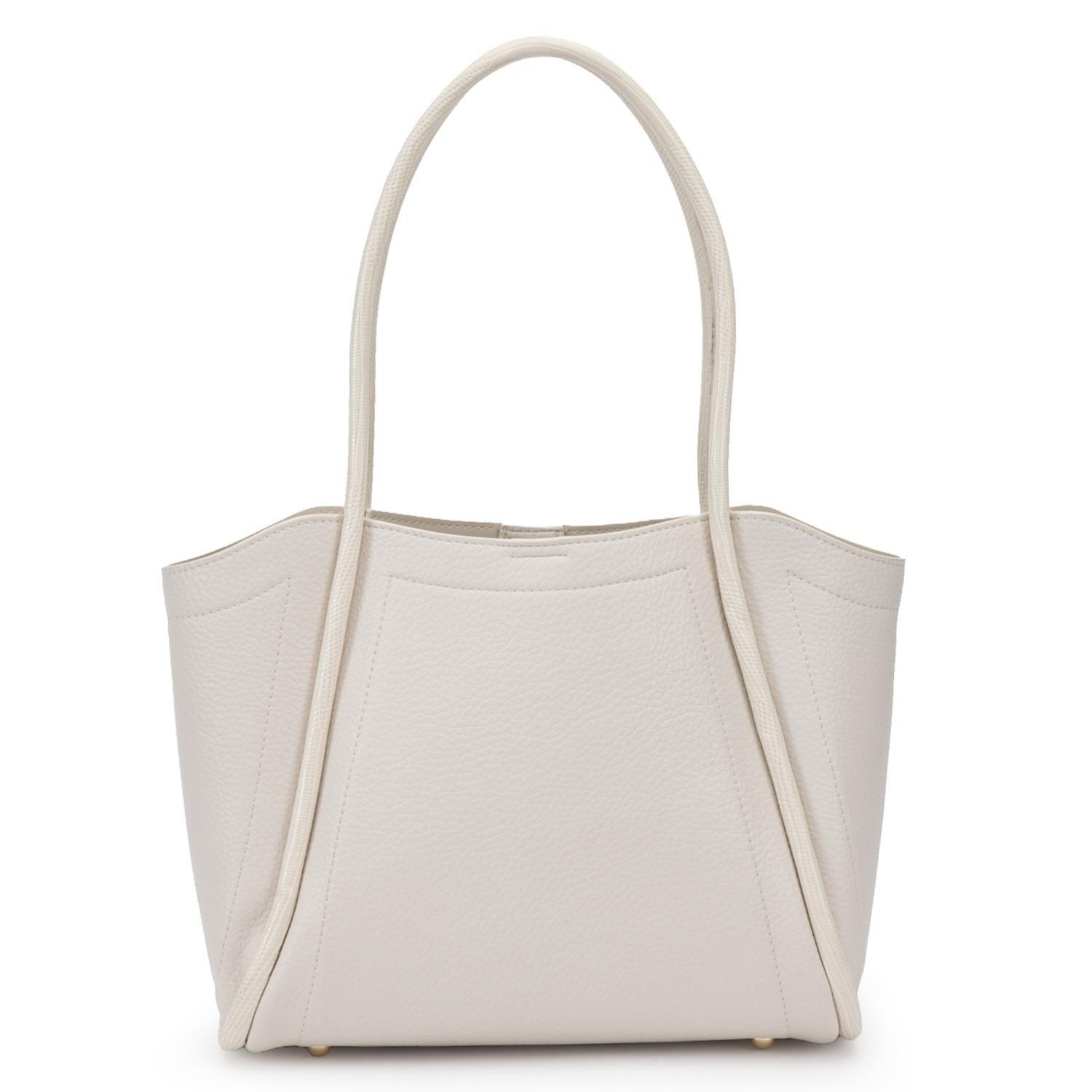 Cartera mujer Gacel off white dos asas mediana-4