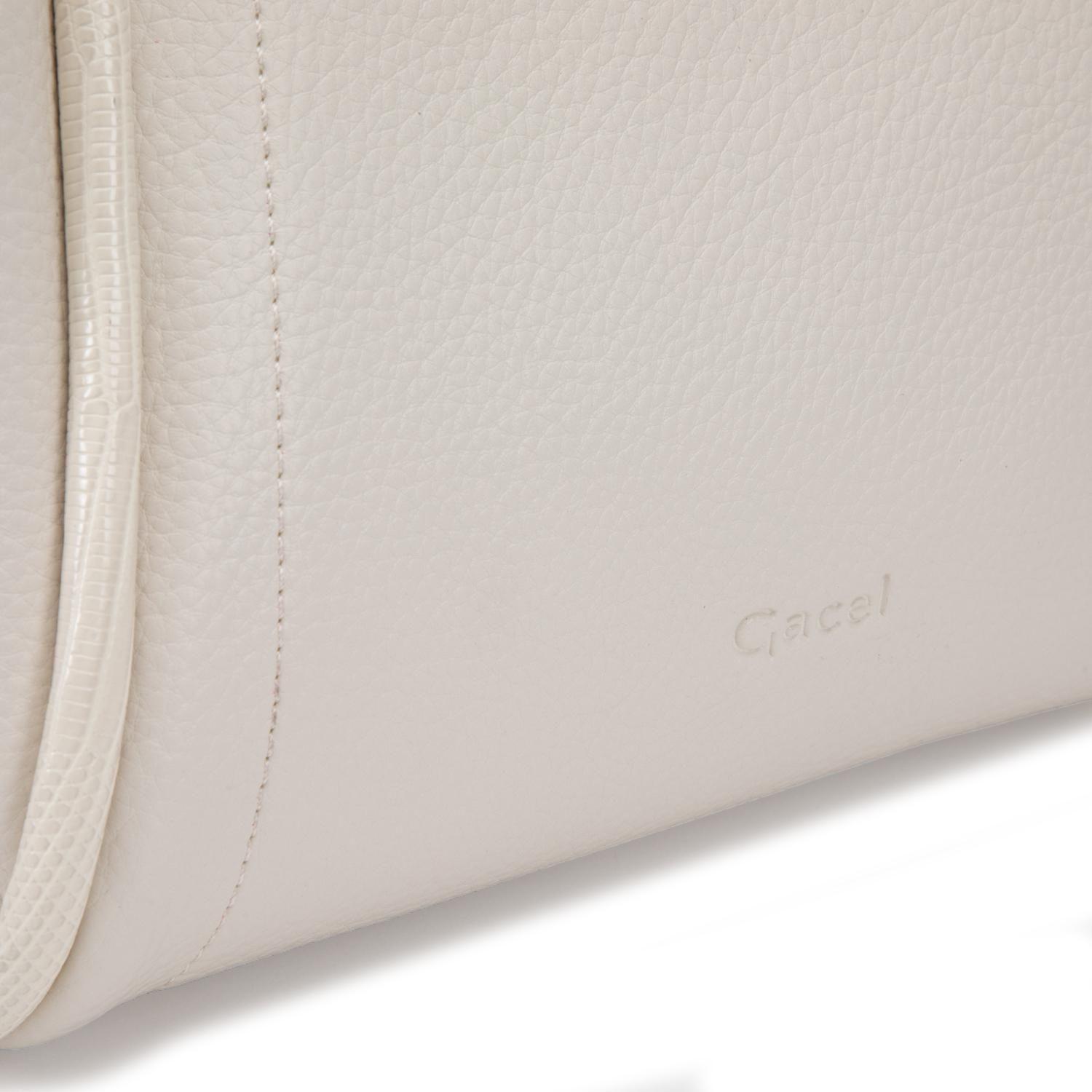 Cartera mujer Gacel off white dos asas mediana-7