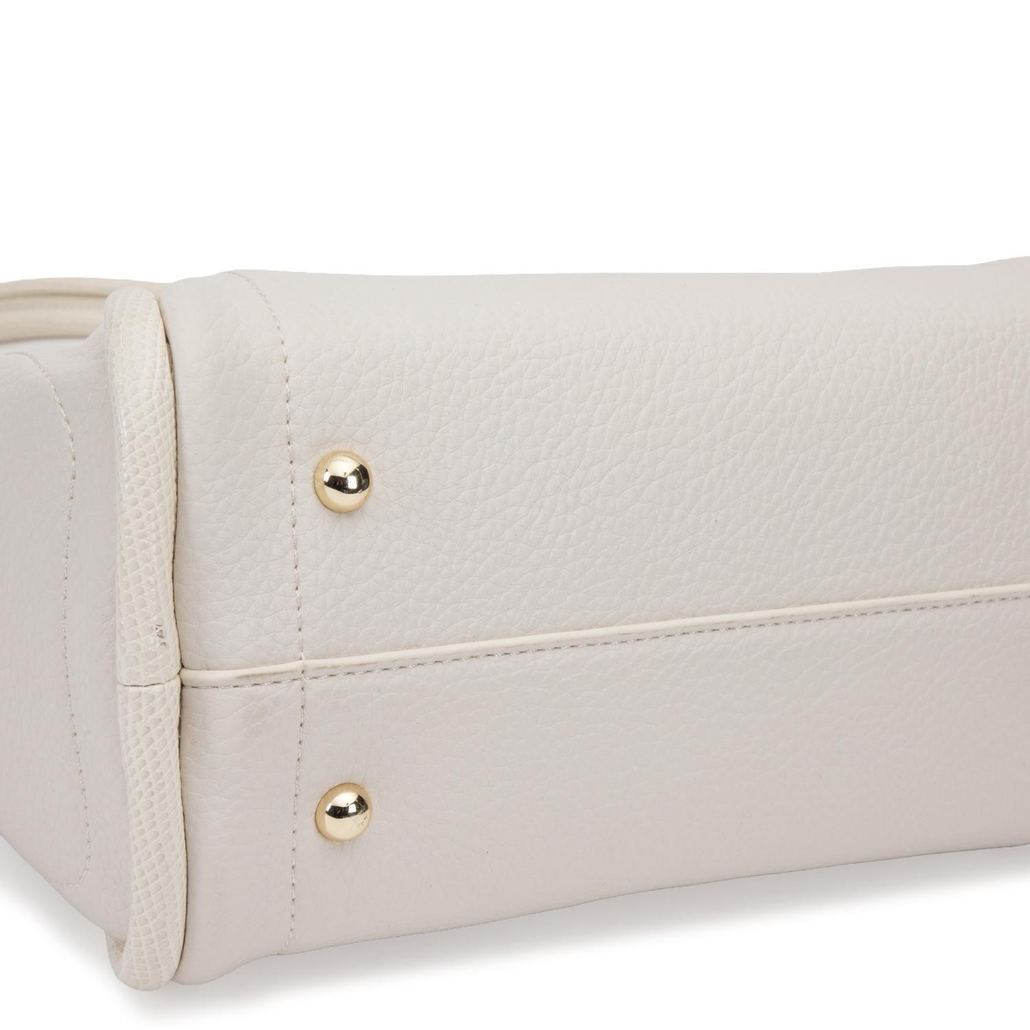 Cartera mujer Gacel off white dos asas mediana-8