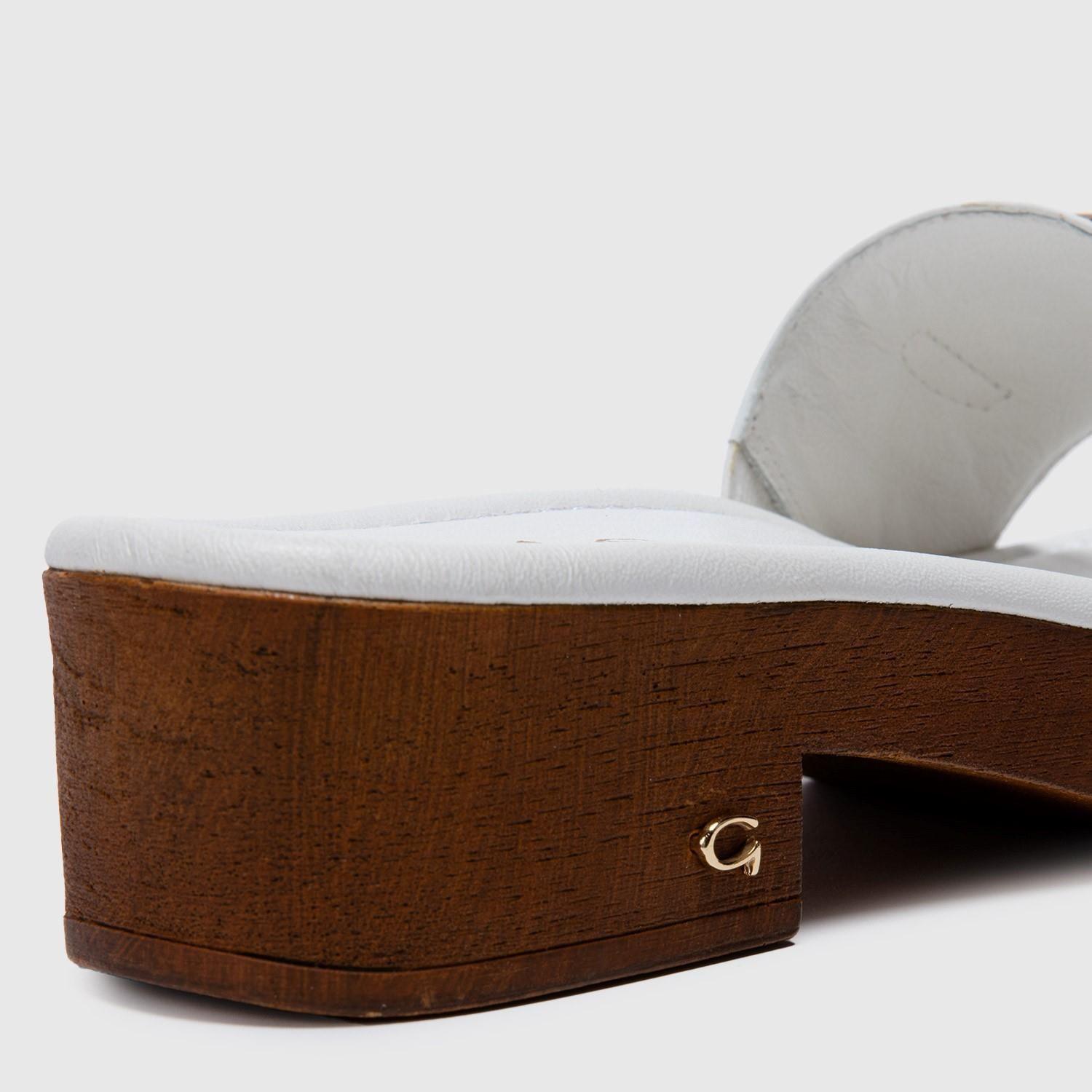Sandalia de cuero mujer Gacel Blanco Riley 0659006-2