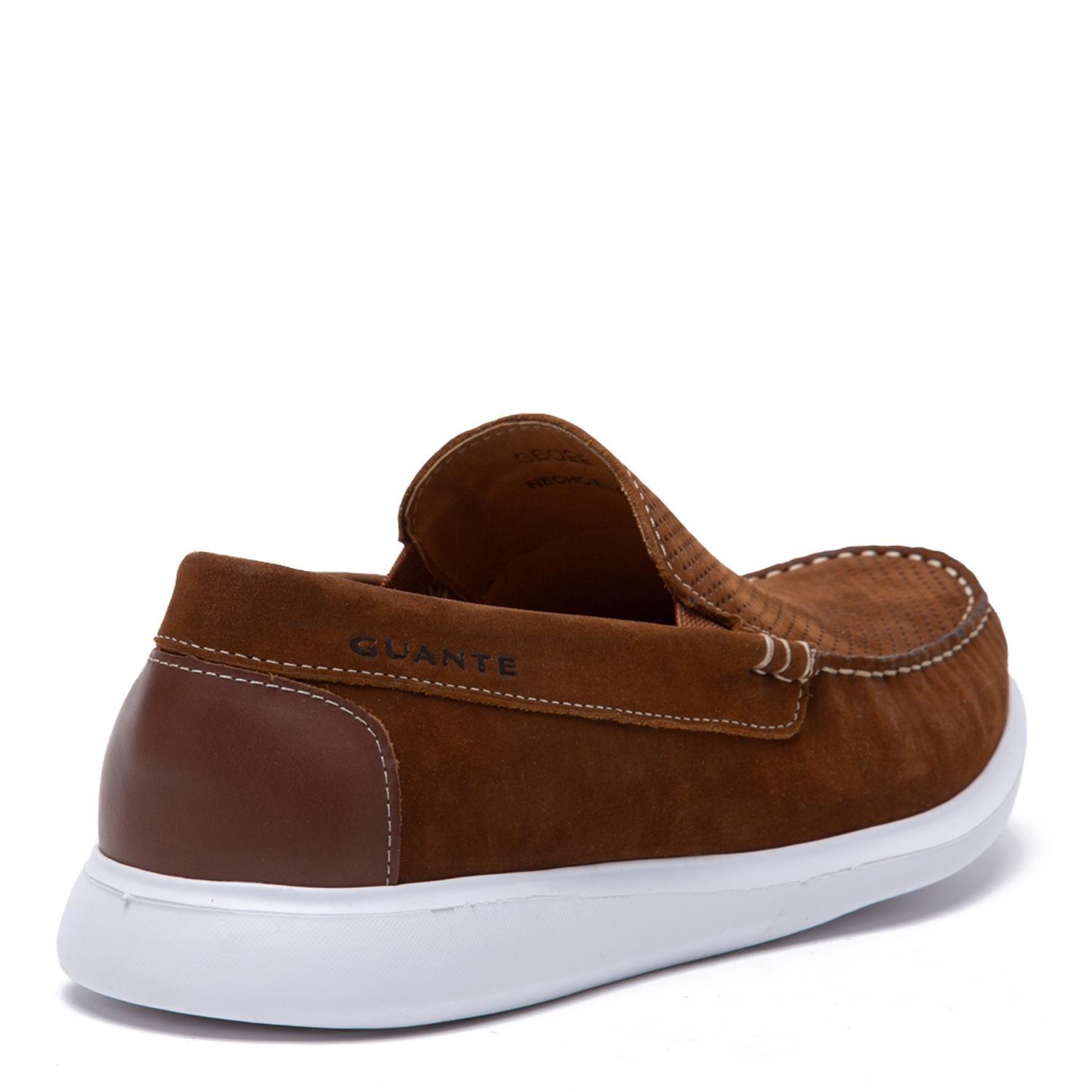 Mocasin de cuero hombre Guante tostado Cannes-4