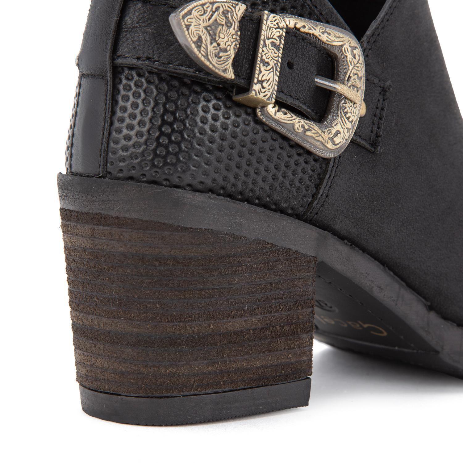 Bootie de cuero mujer Gacel Negro Piera 0660130-2