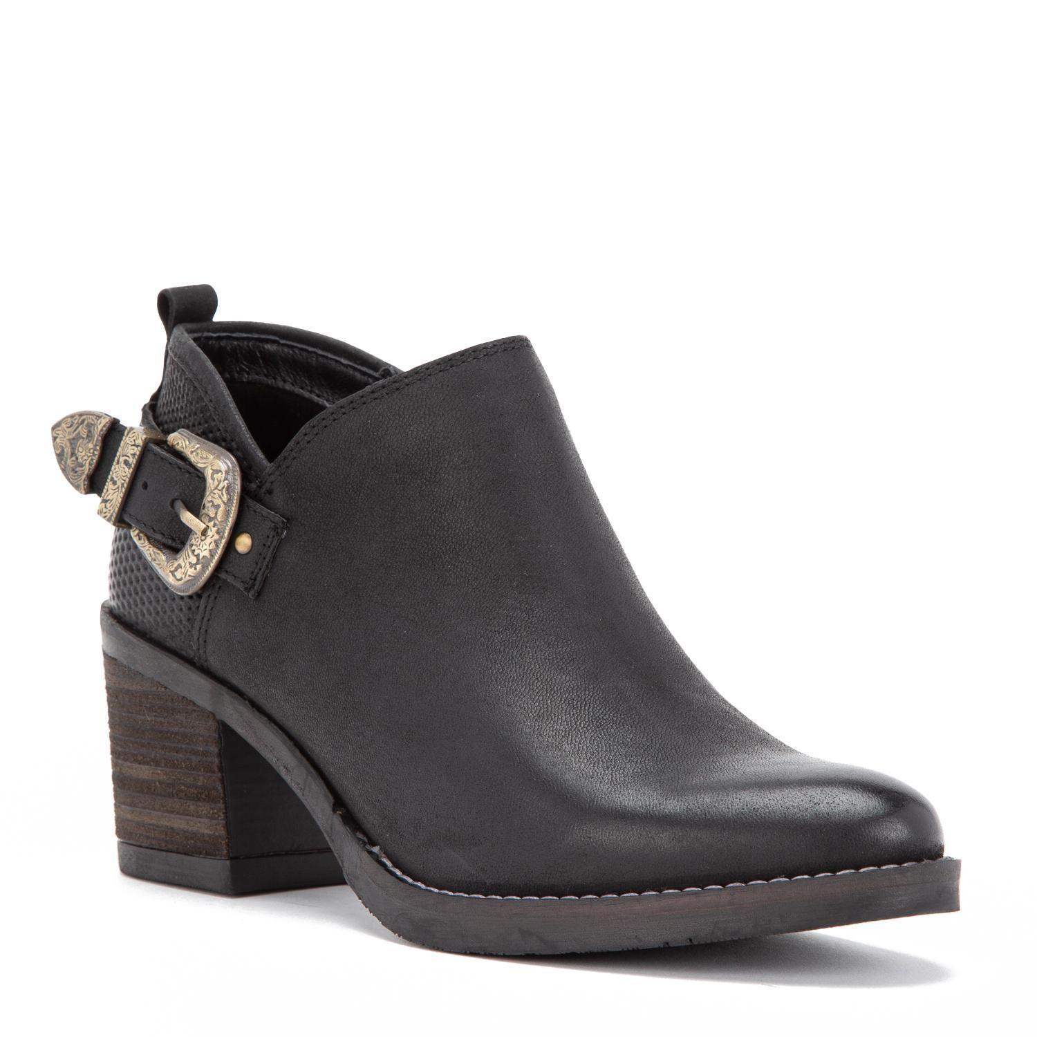 Bootie de cuero mujer Gacel Negro Piera 0660130-4
