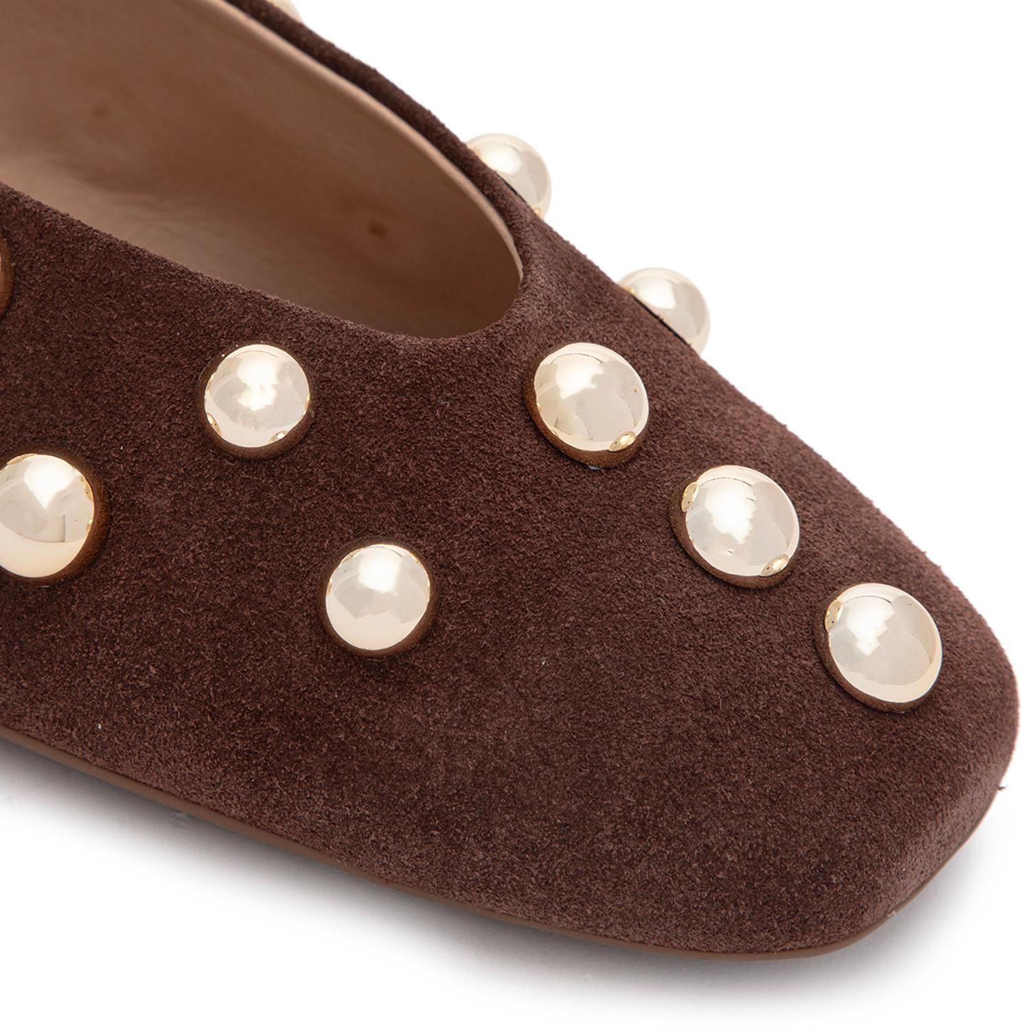 Ballerina de cuero mujer Gacel chocolate Abi 0661448-5