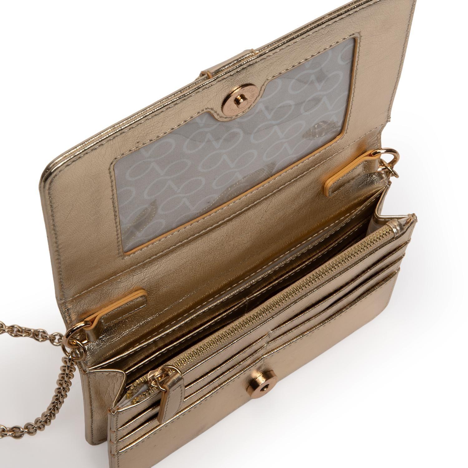 Cartera mujer Gacel dorado clutch-5